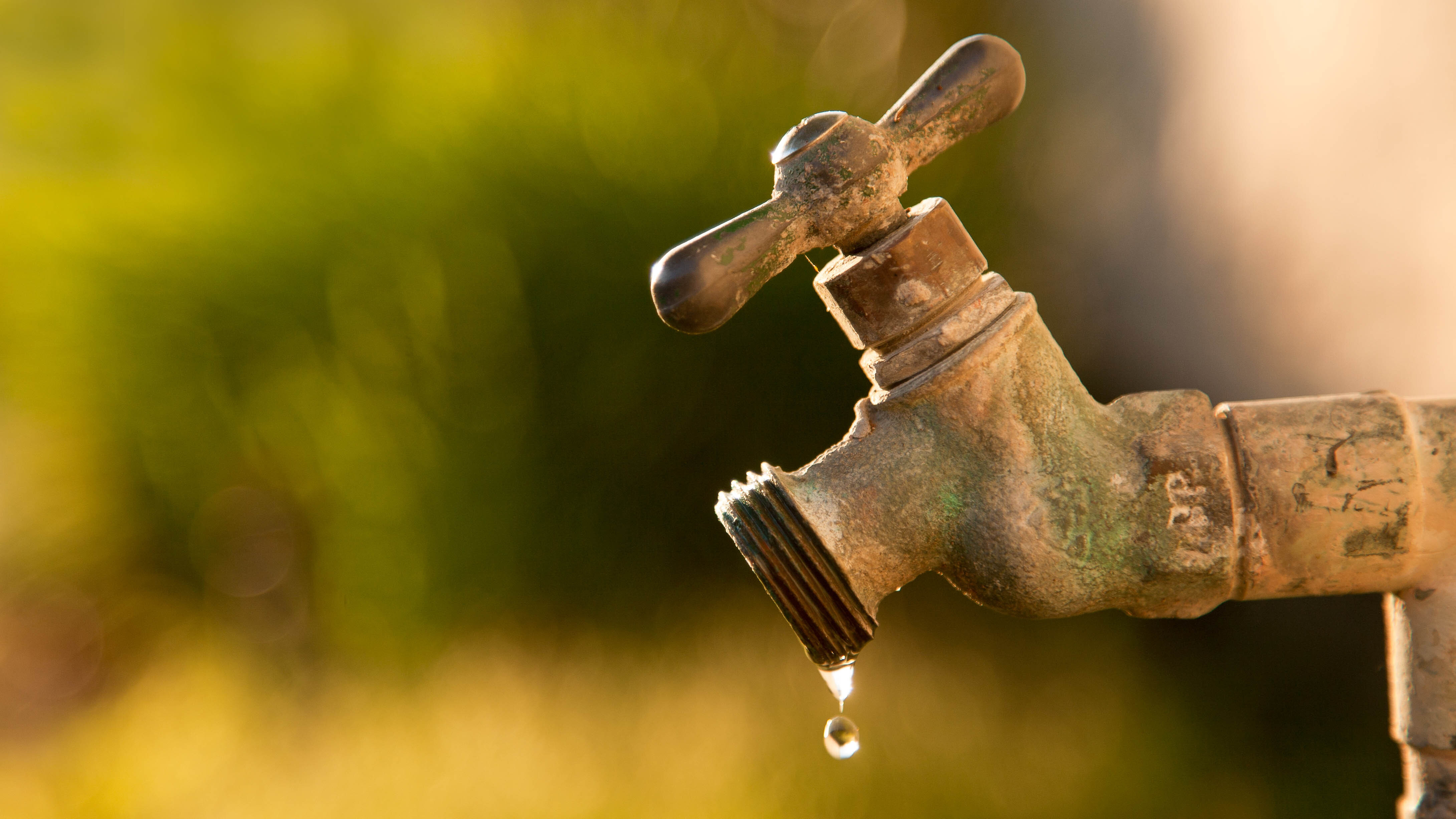 Le robinet extérieur goutte