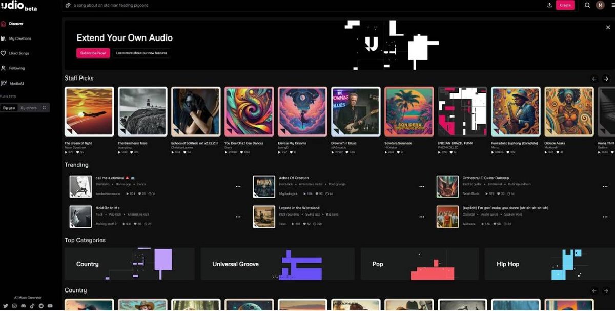 Comment étendre une chanson dans Udio image-19900