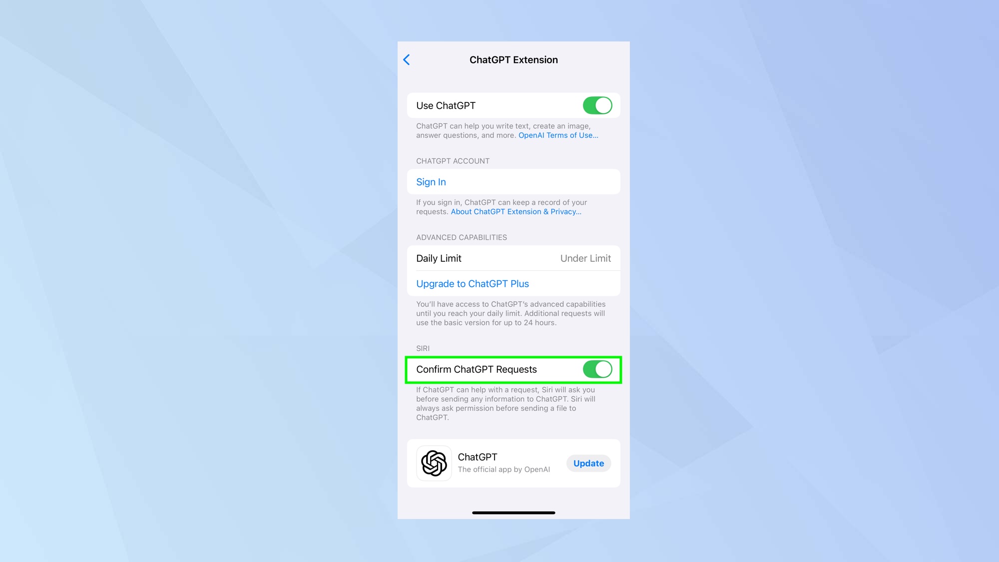 comment diriger toutes vos requêtes Siri vers ChatGPT dans iOS 18.2