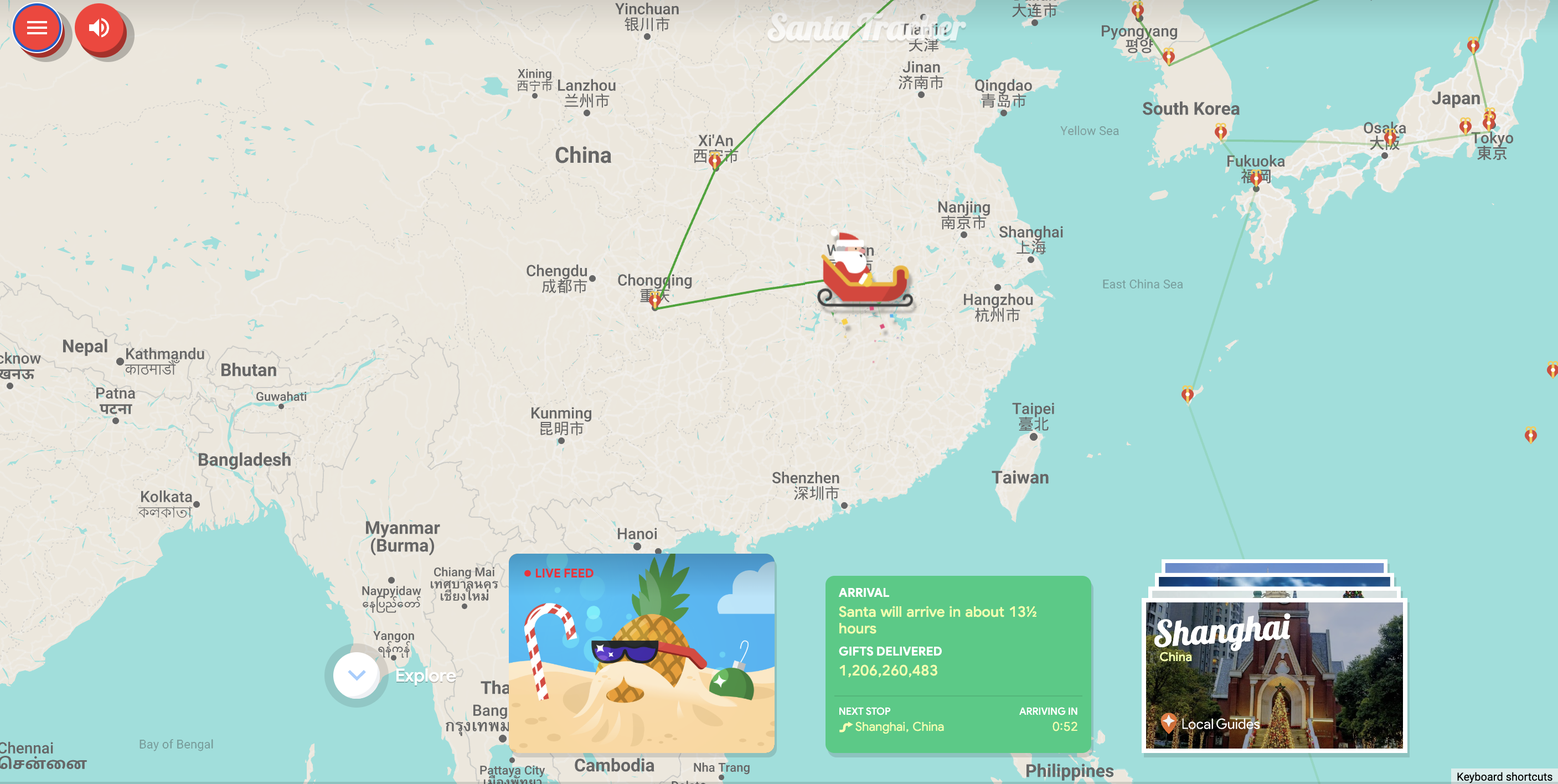 Traqueur Google du Père Noël