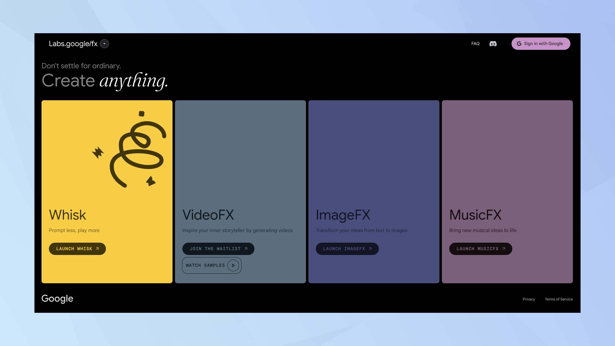 Interface de liste d'attente Veo 2