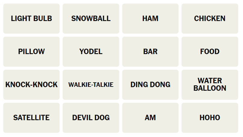 Puzzle Connexions du New York Times 16 décembre 2024