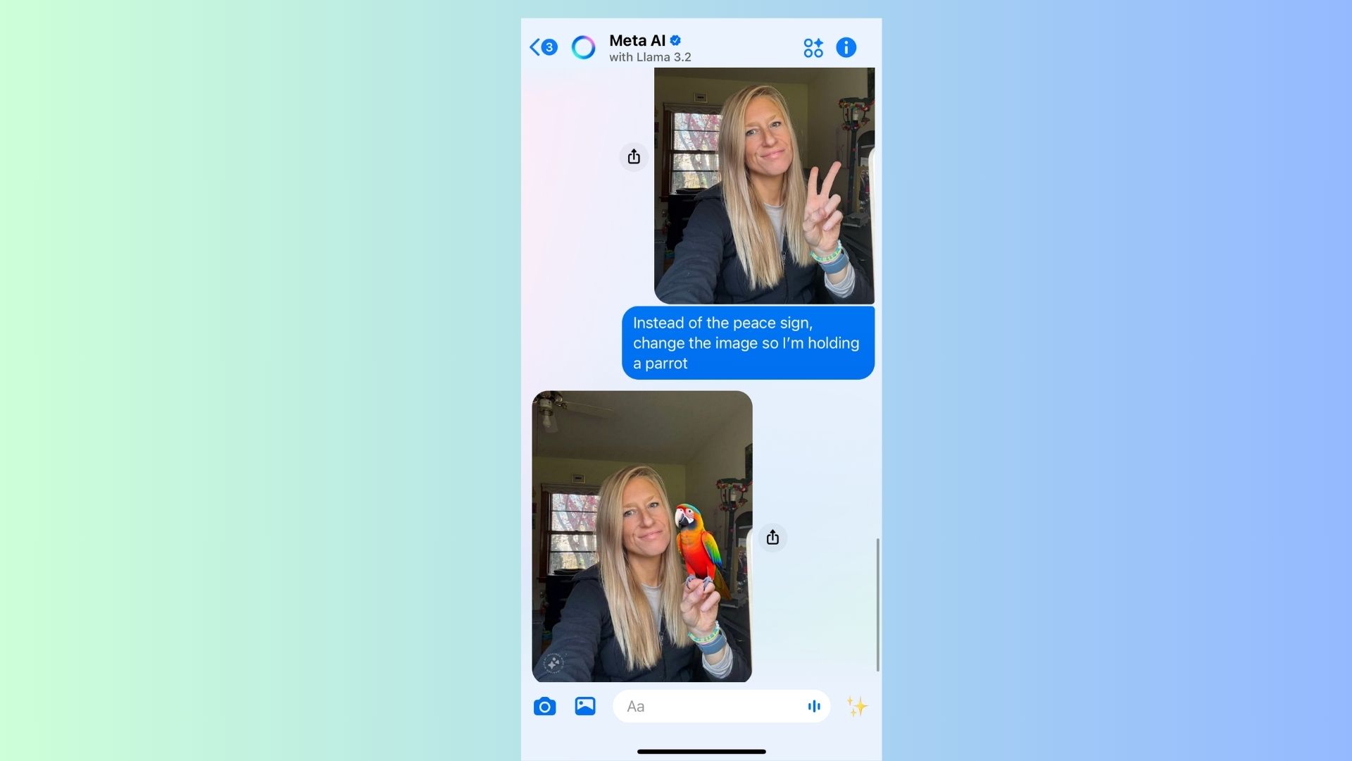 Capture d'écran de la méta-IA