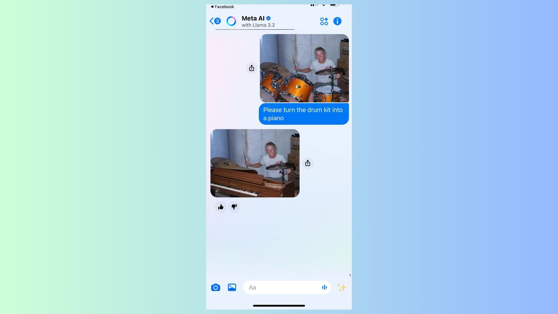 Capture d'écran de la méta-IA
