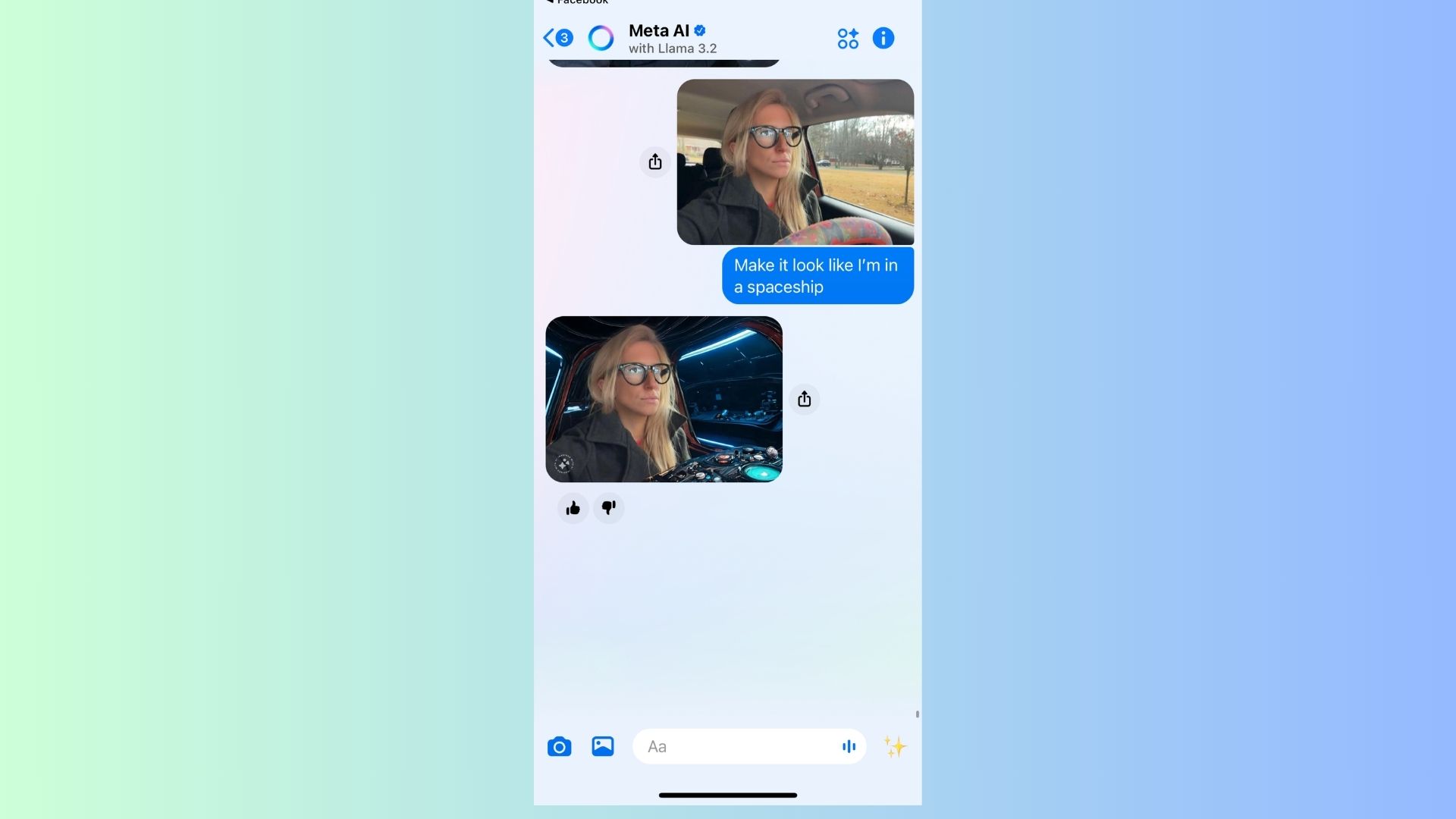 Capture d'écran de la méta-IA