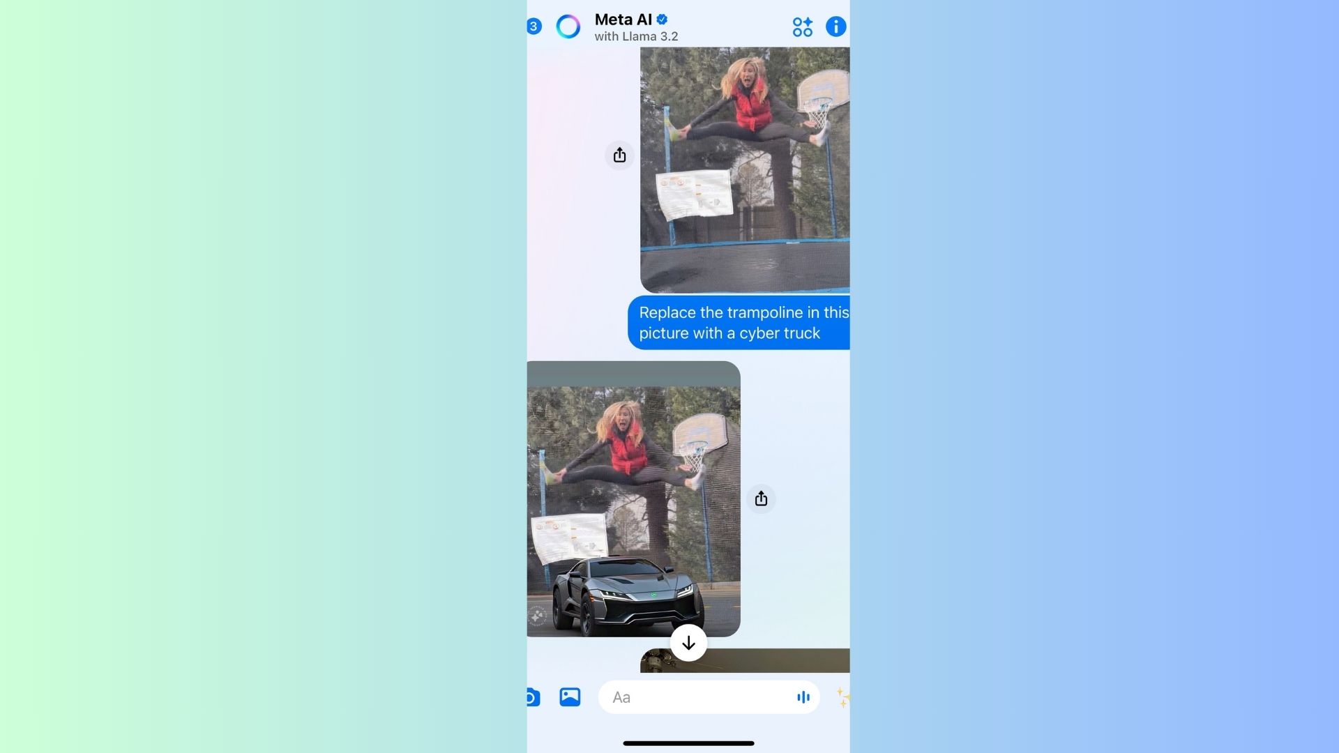 Capture d'écran de la méta-IA