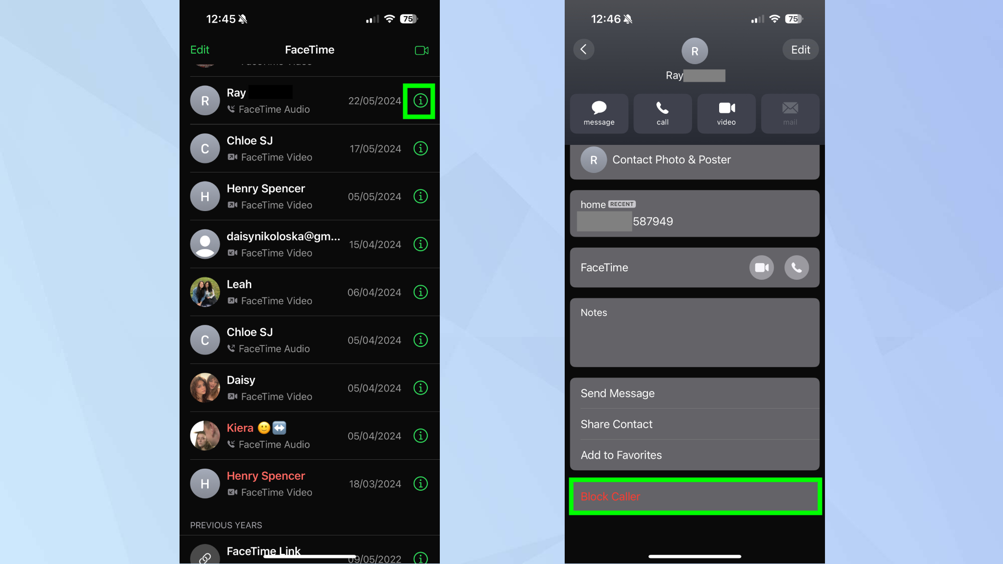 Comment bloquer quelqu'un sur iPhone à l'aide de l'application Facetime