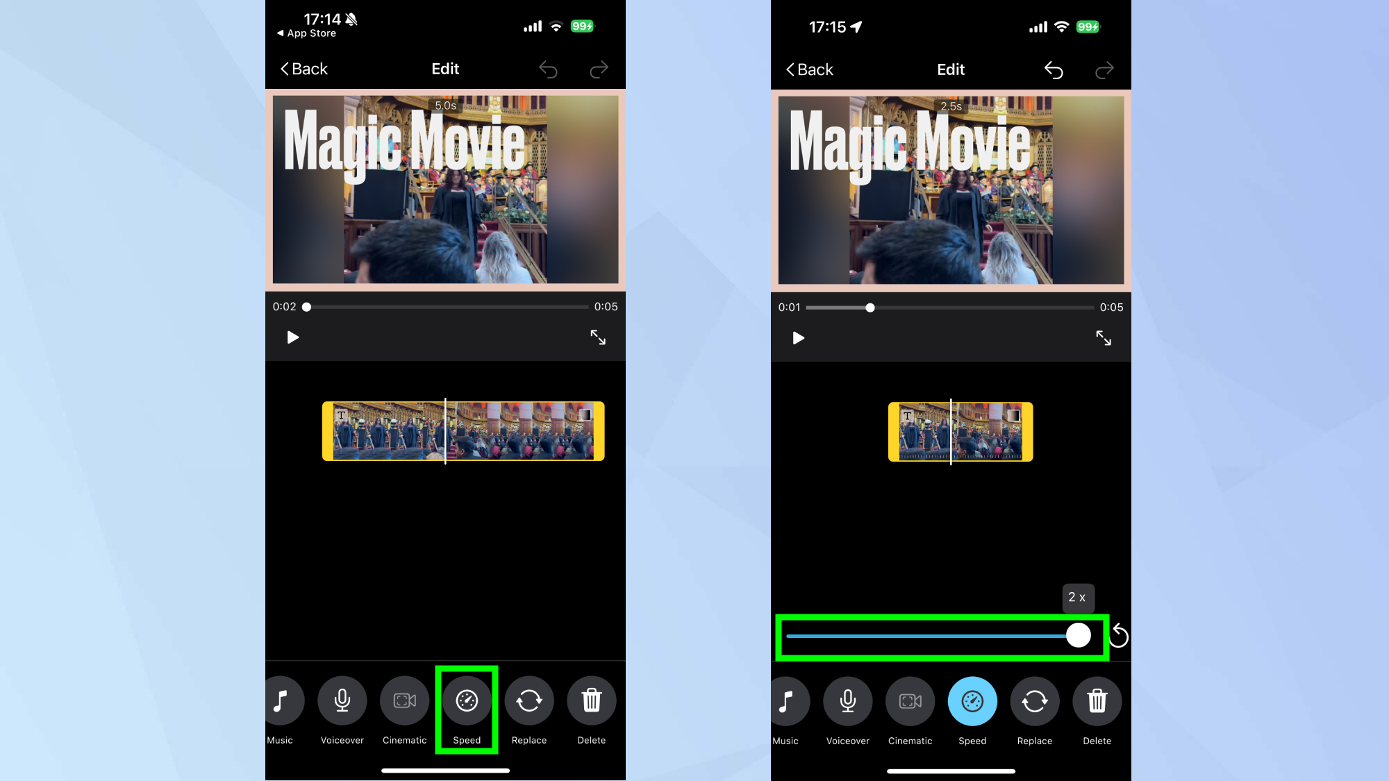 Accélérer les vidéos iPhone dans iMovie