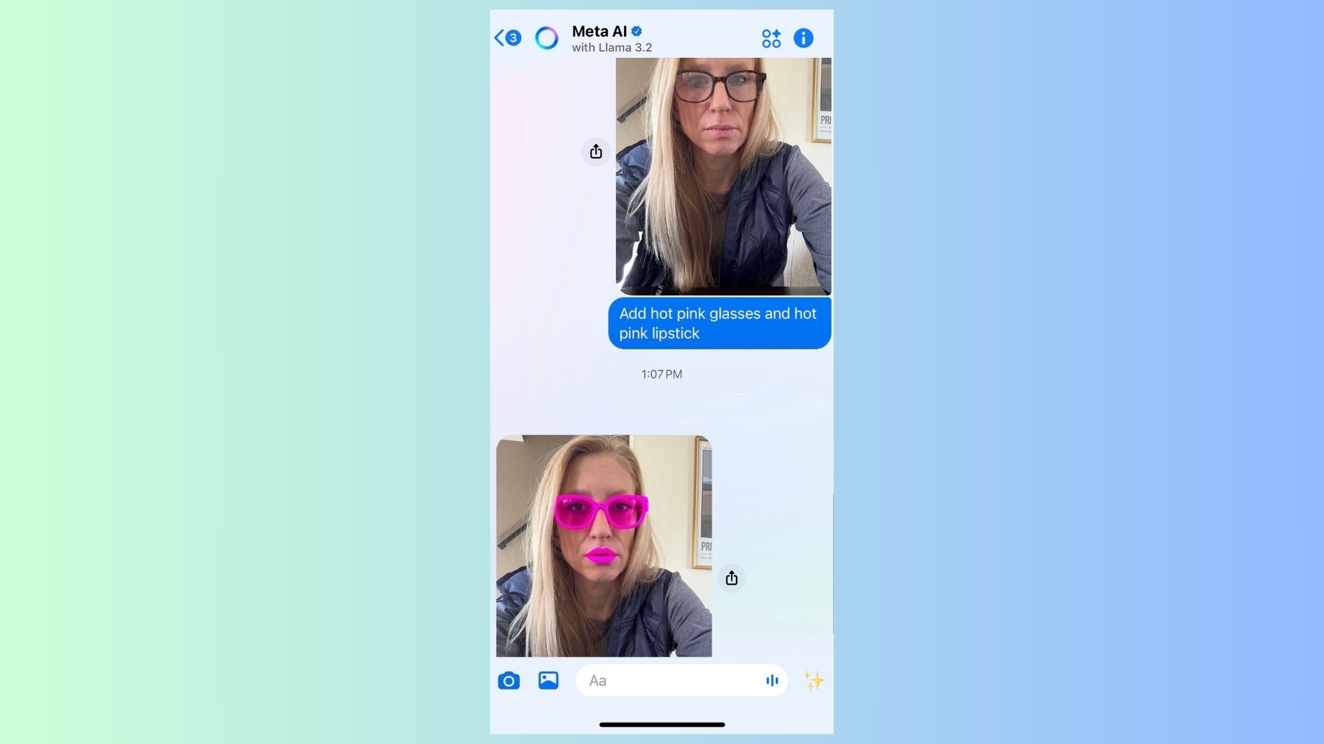Capture d'écran de la méta-IA