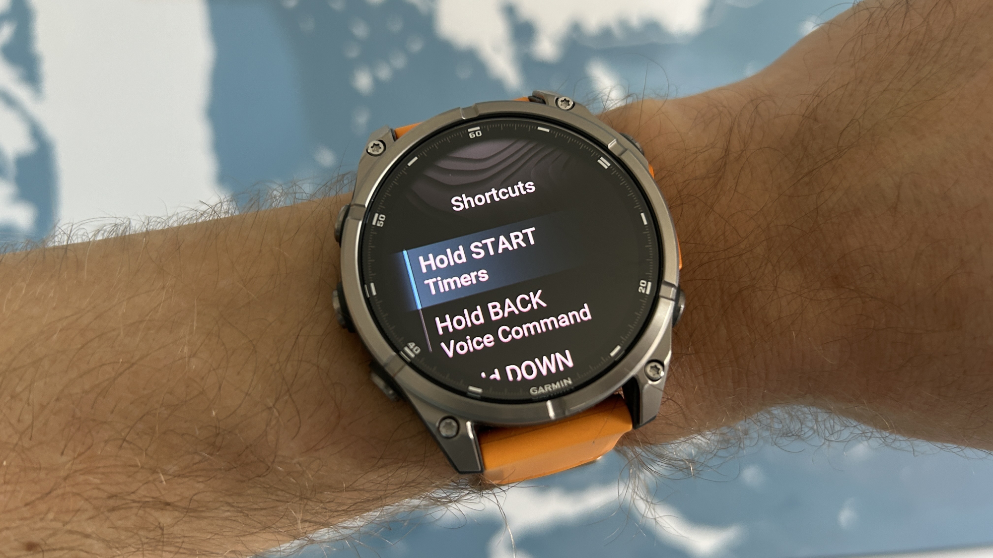 Garmin regarde les touches chaudes