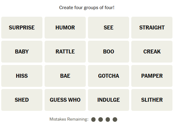 Puzzle des connexions du New York Times 614 le 14 février 2025