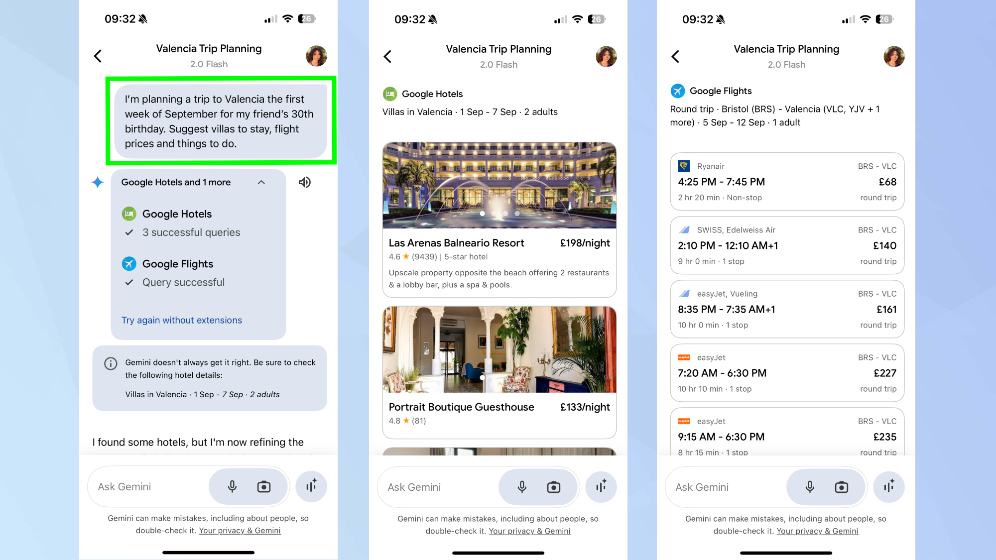 Plan Gemini Voyages détaillés