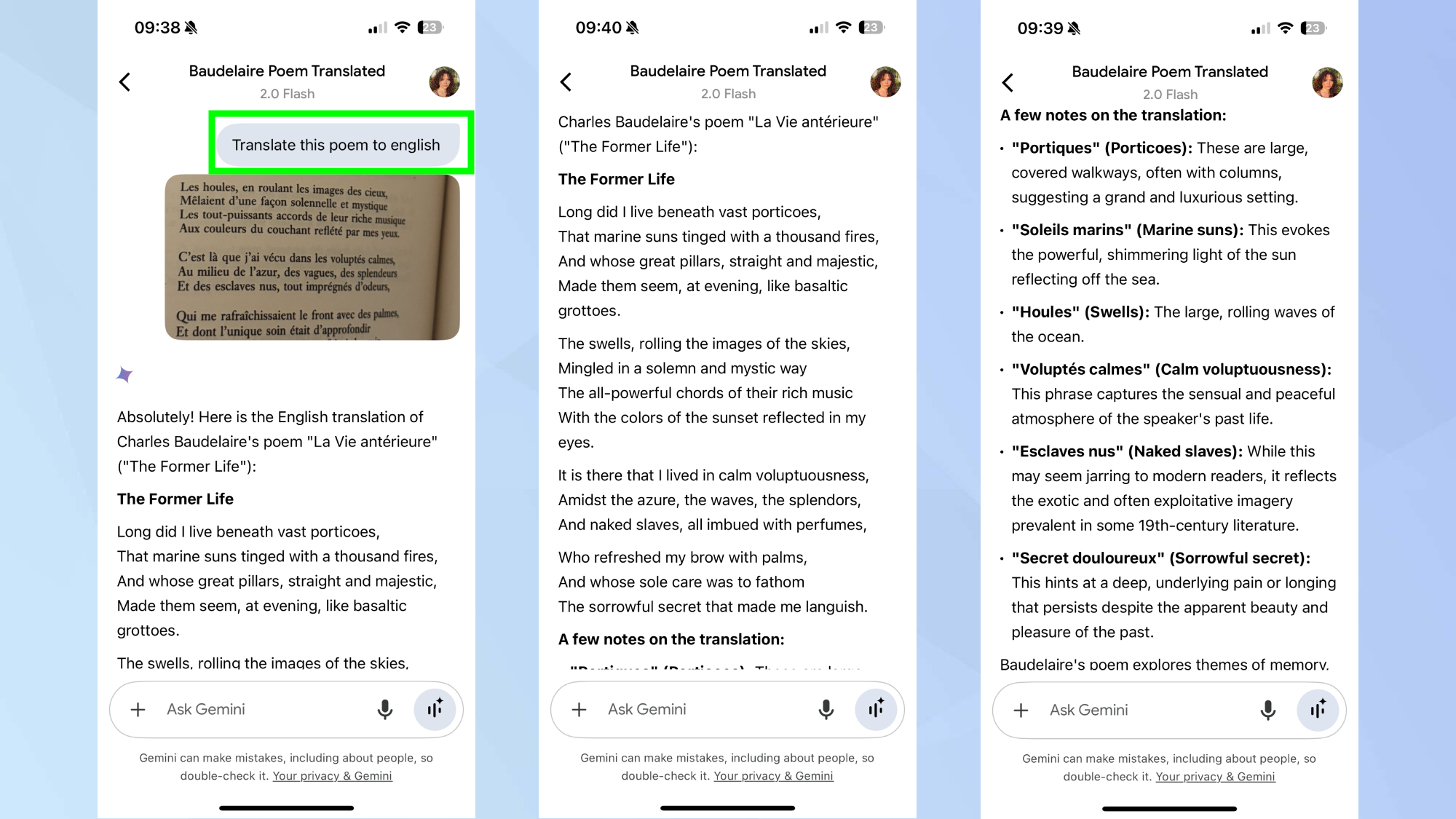 Les Gémeaux traduisent quelque chose instantanément