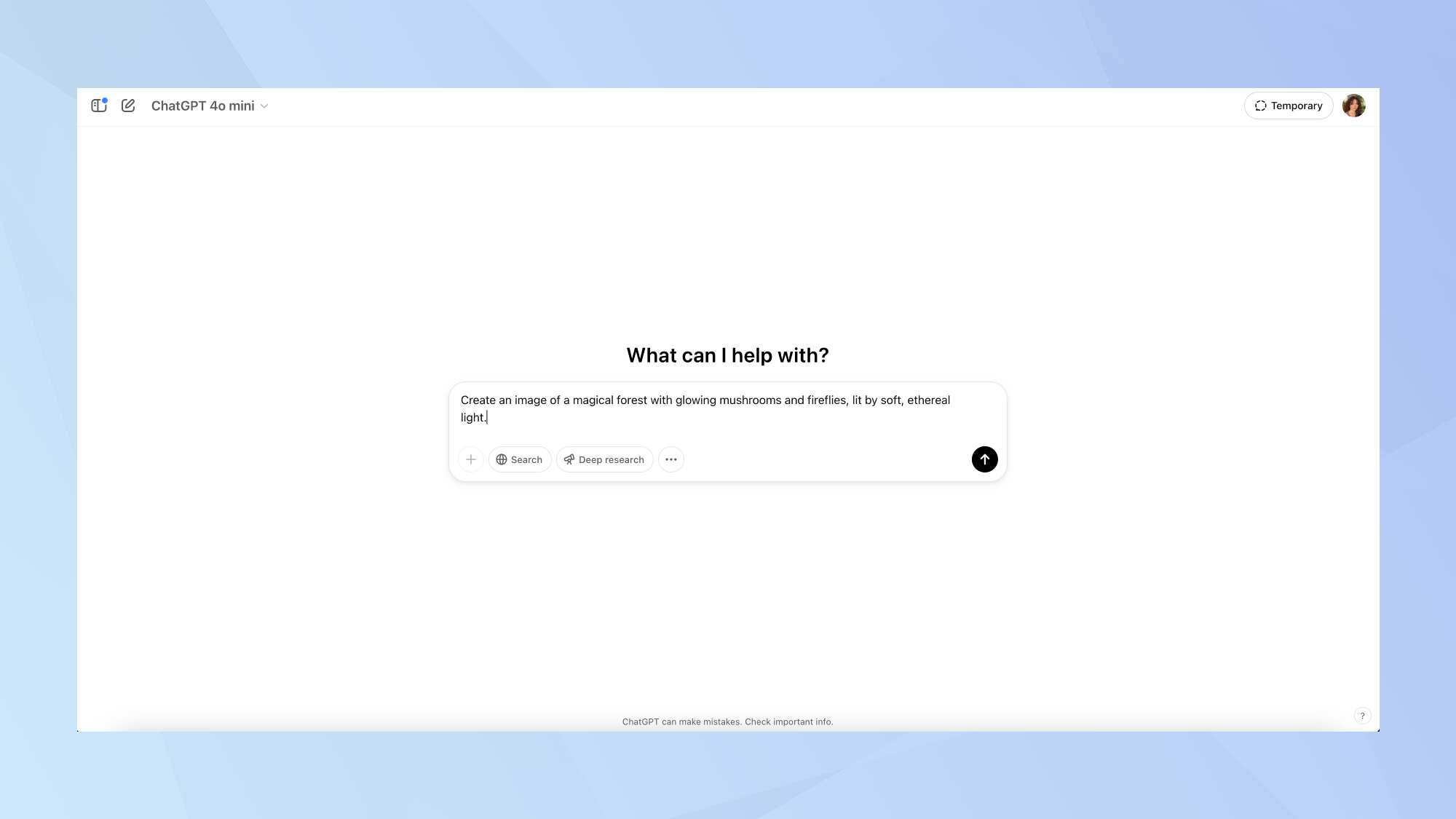 Générer une invite visuelle assistée par AI