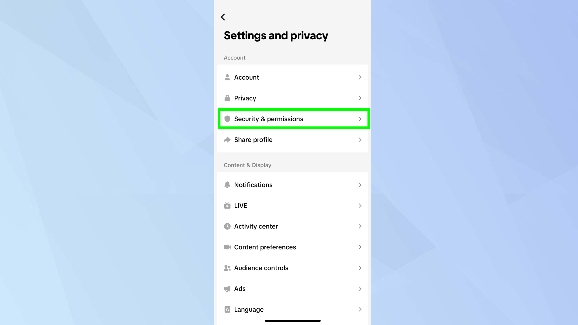Sécurité Tiktok et autorisation