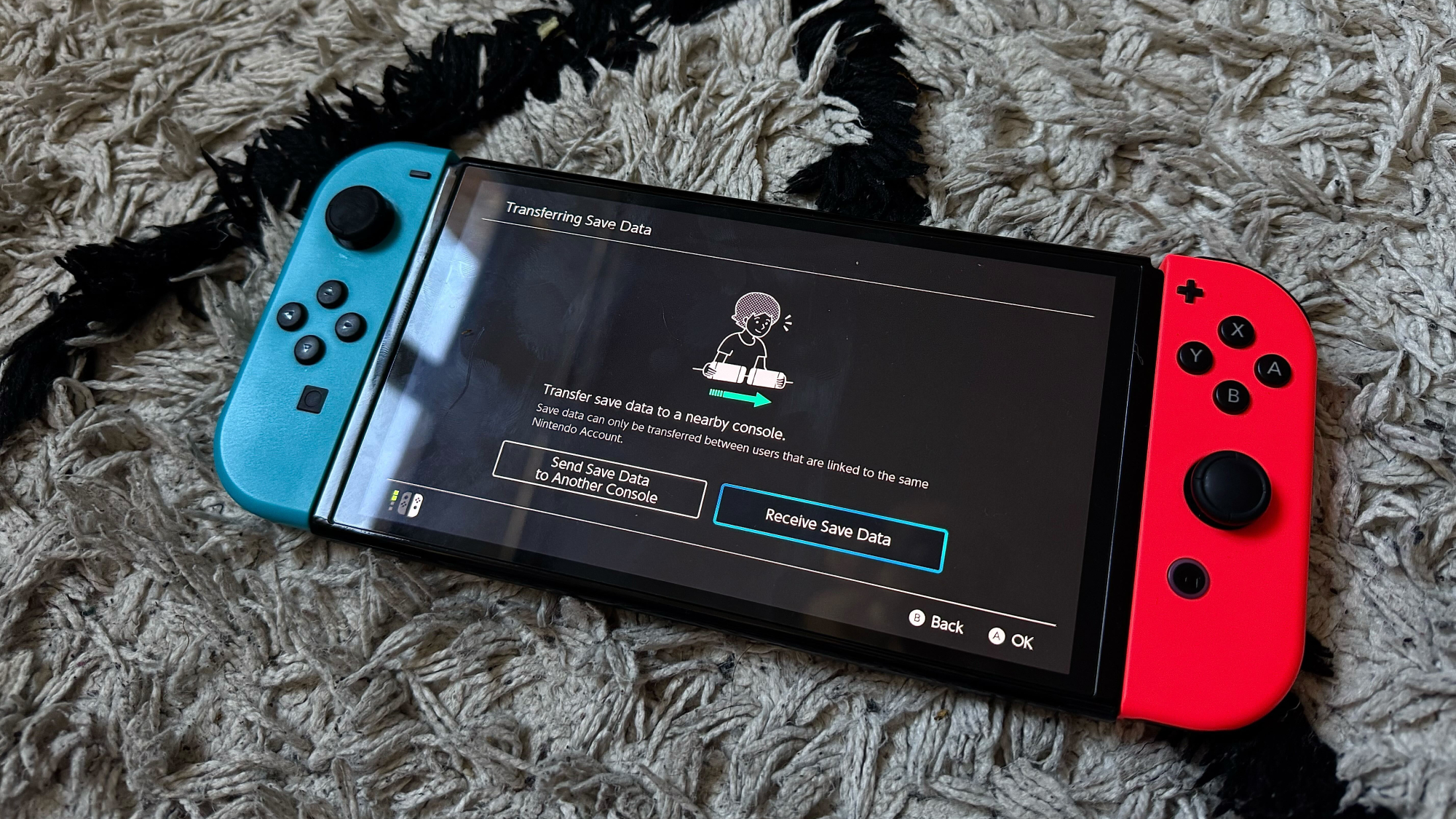 Switch Transférer vos données enregistrées
