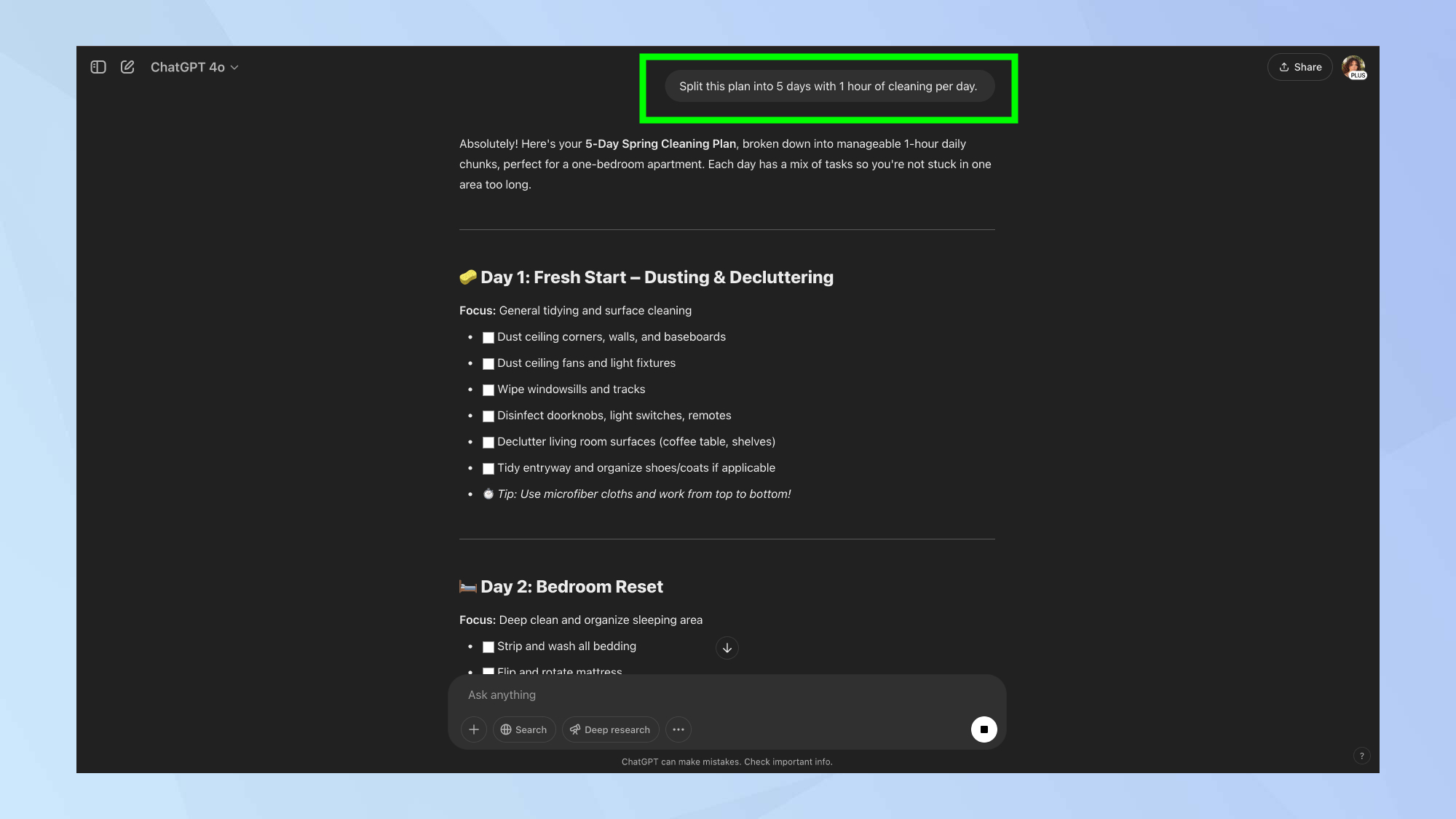 CHATGPT Spring Clean Invite