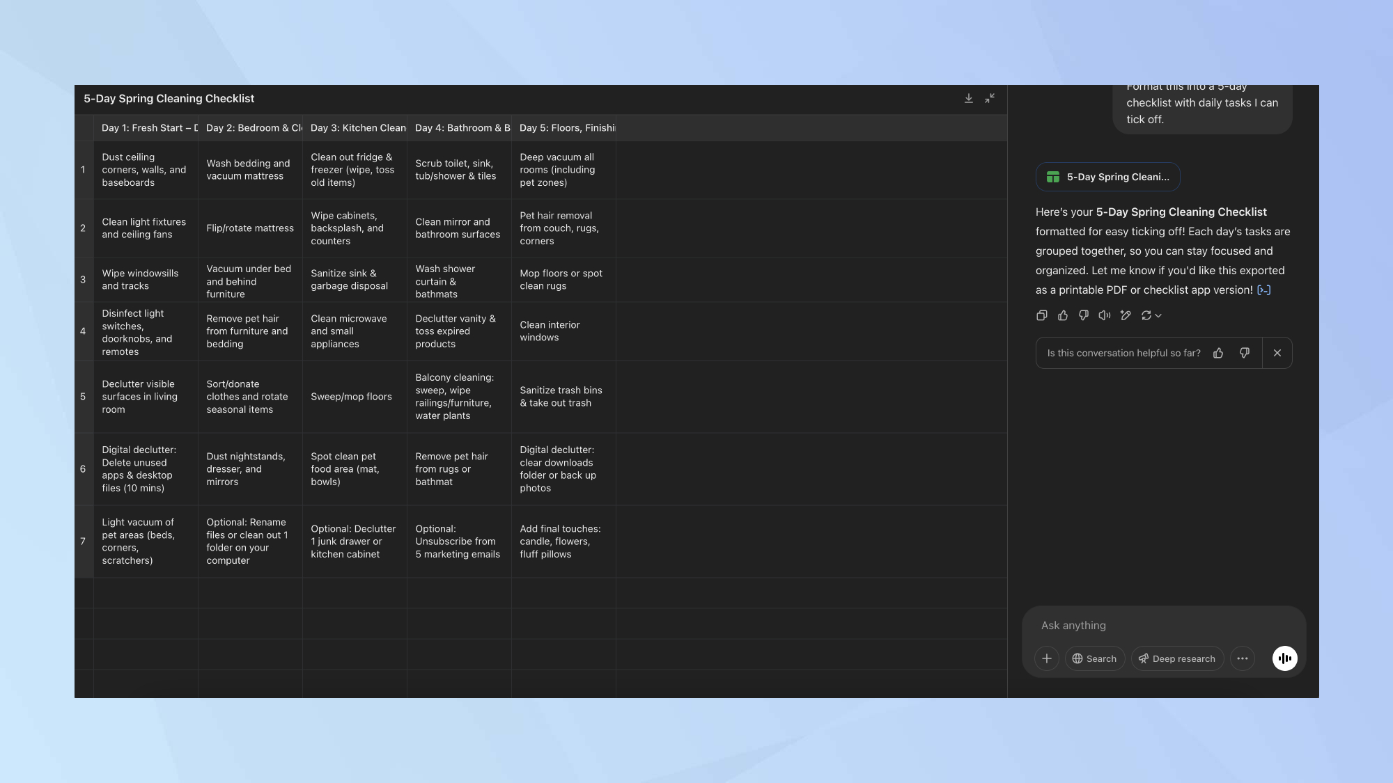 CHATGPT Spring Clean Invite