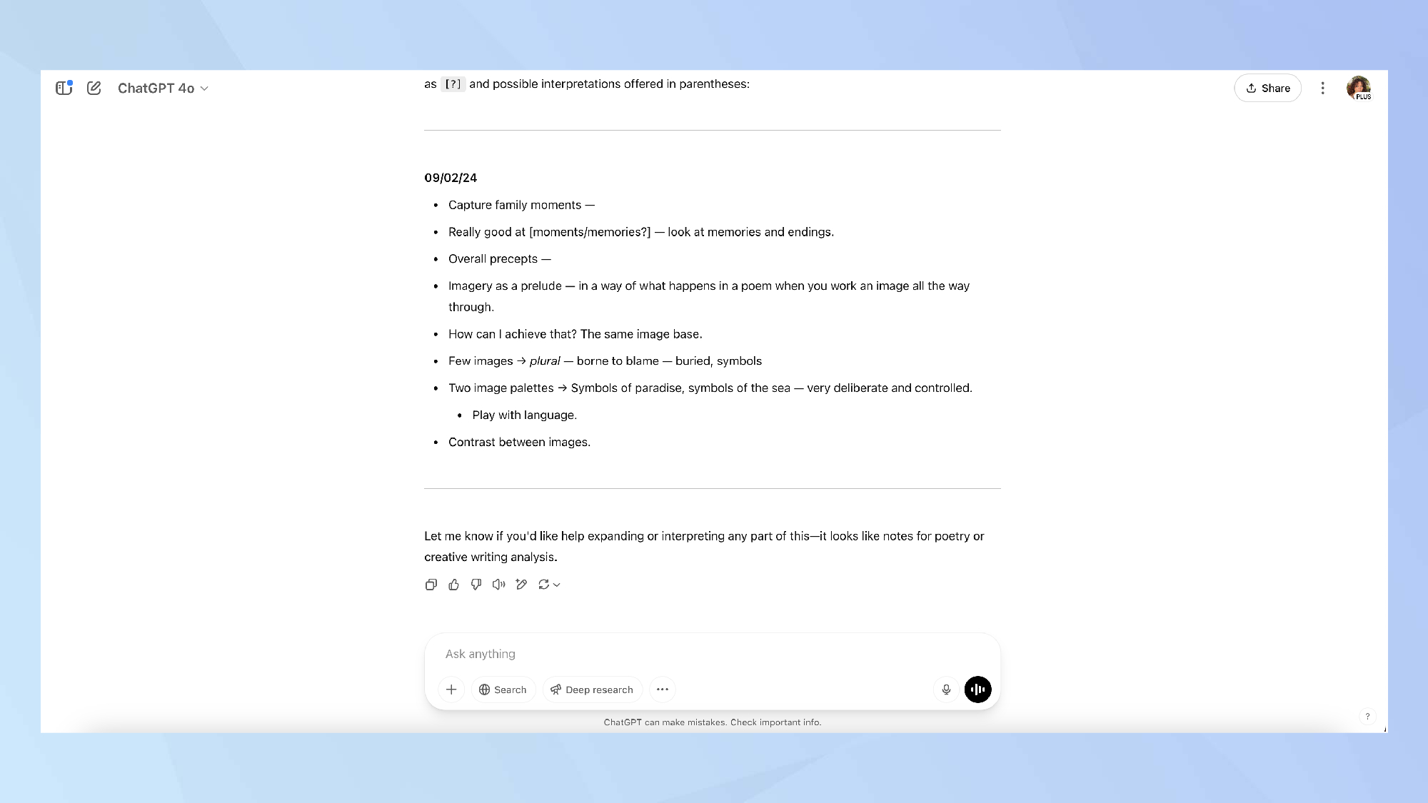 Invite de l'écriture manuscrit de Chatgpt