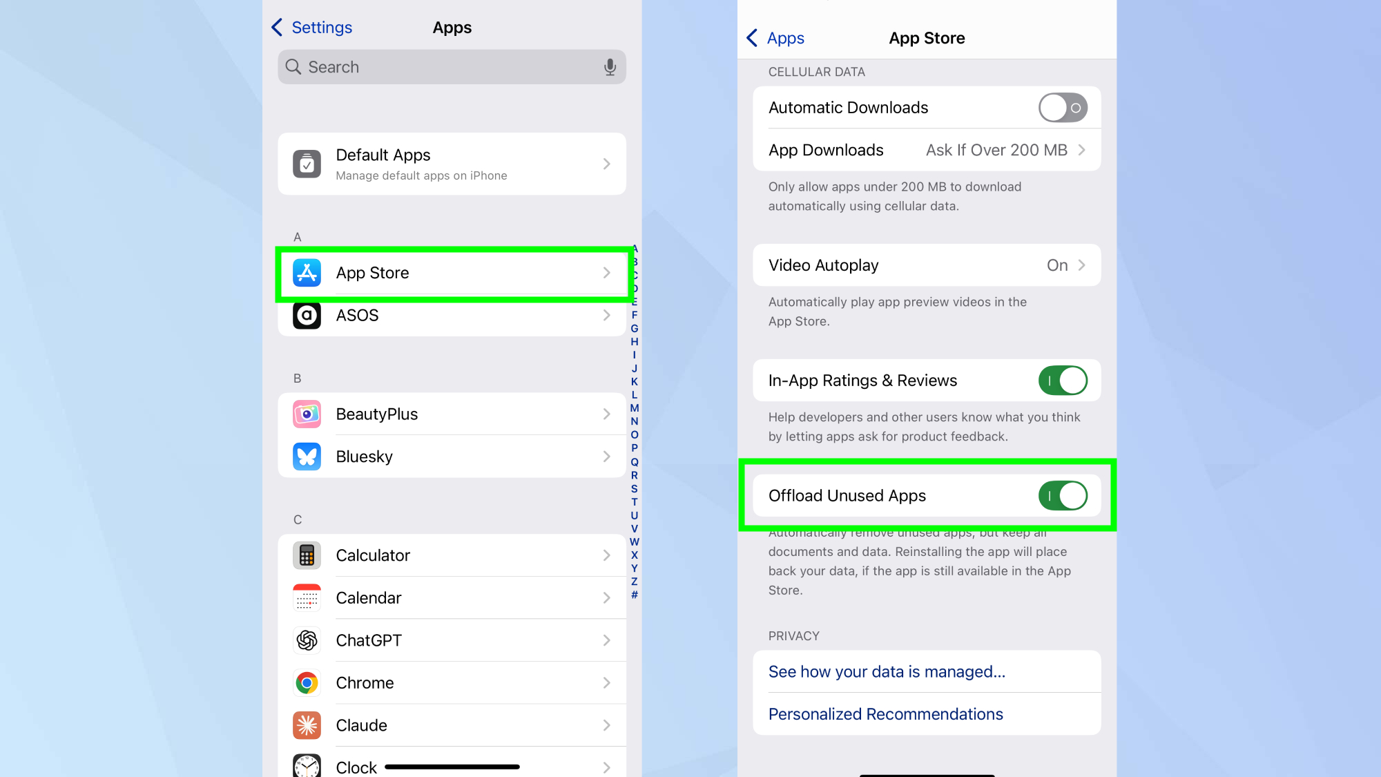 Déchargez des applications iPhone inutilisées dans l'App Store