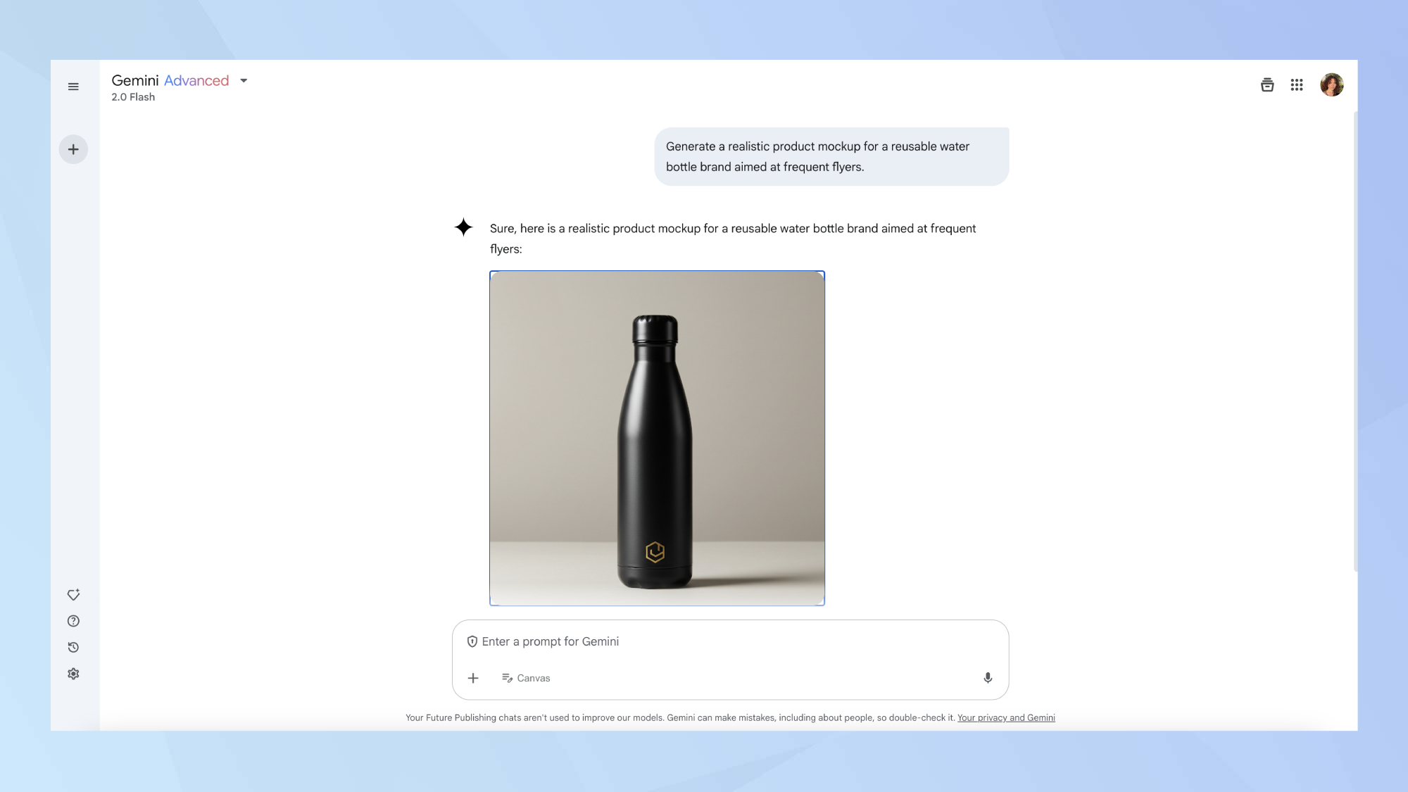 Invite de produit Gemini