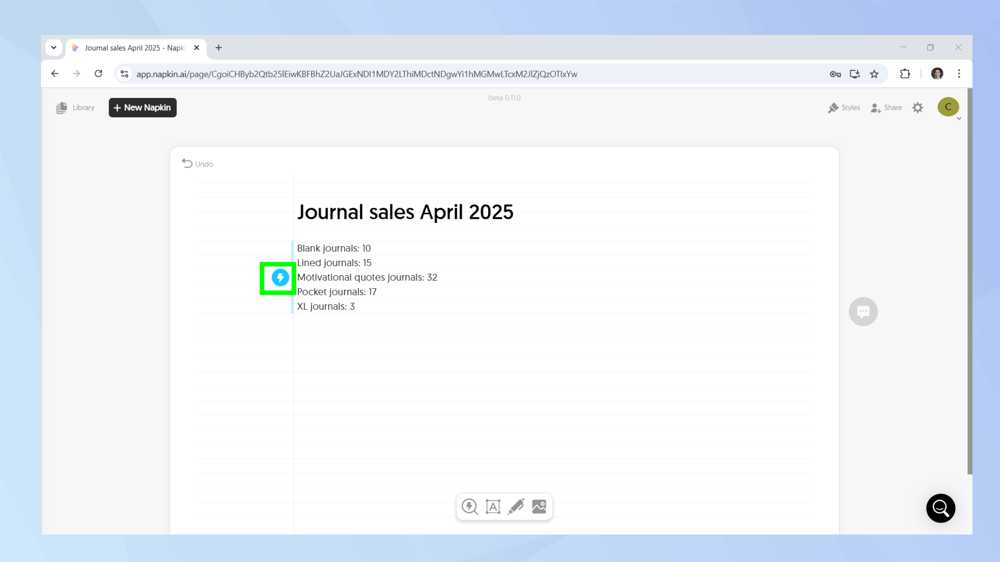 La serviette AI génère des visuels