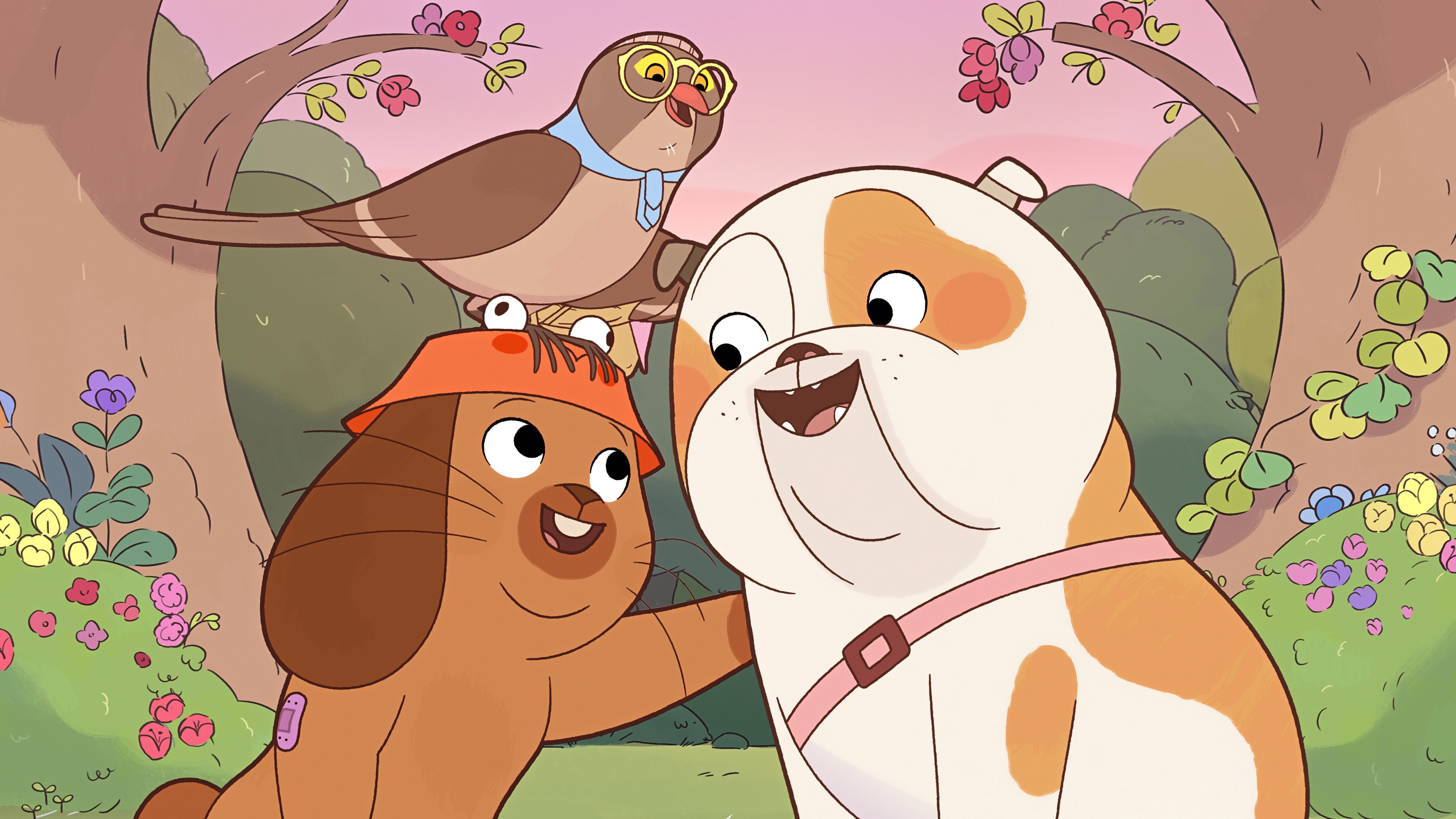 Hip Hop (Utkarsh Ambudkar), Flom Flom (Dule Hill) et Lulu (Auli'i Cravalho) dans Apple TV Plus 'Animated Special "Lulu est un rhinocéros"