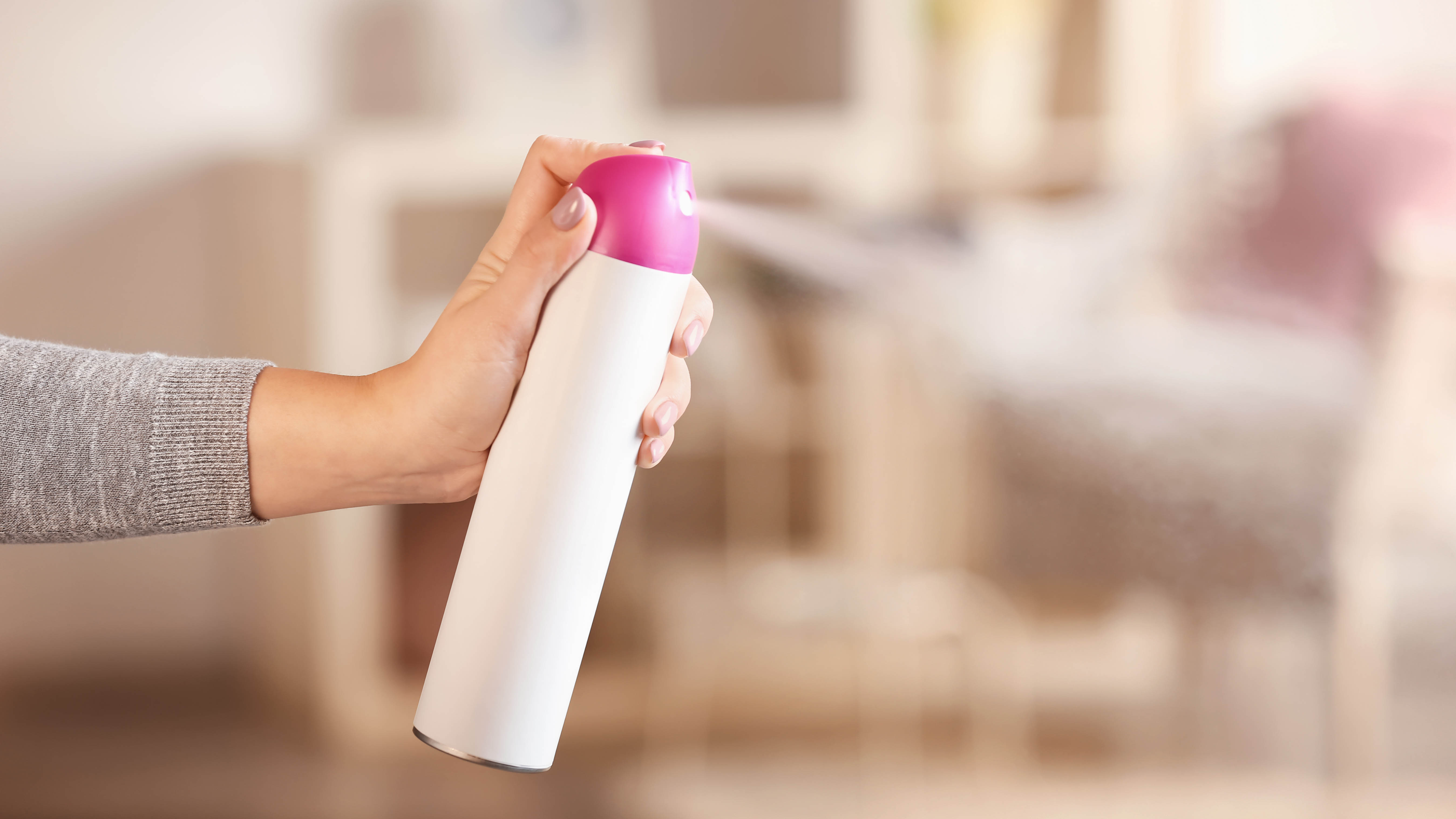 Faiilles d'air en cours de pulvérisation