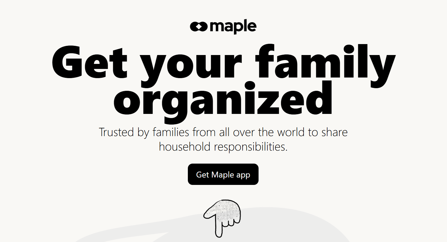 Une capture d'écran du site Web de Maple AI