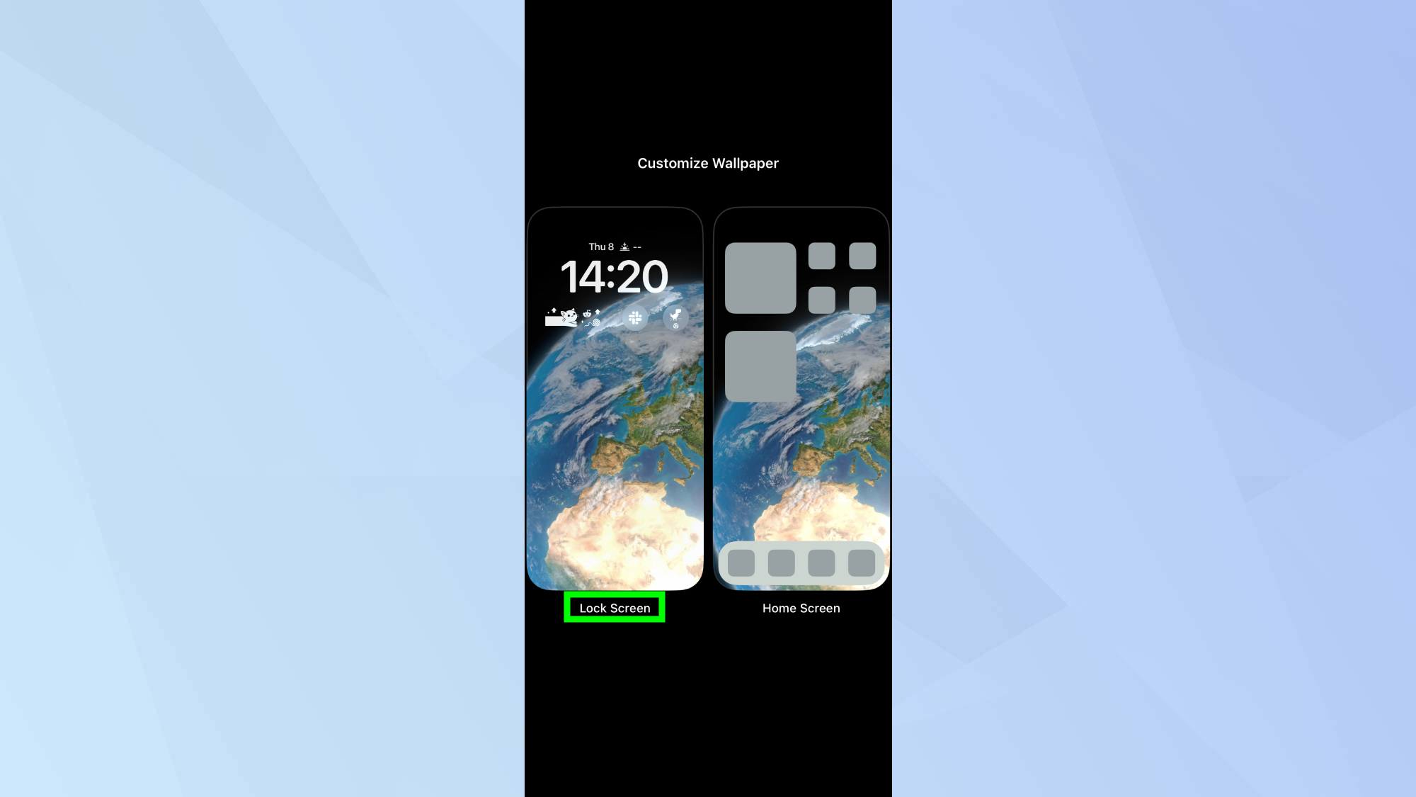 Écran de verrouillage de l'iPhone