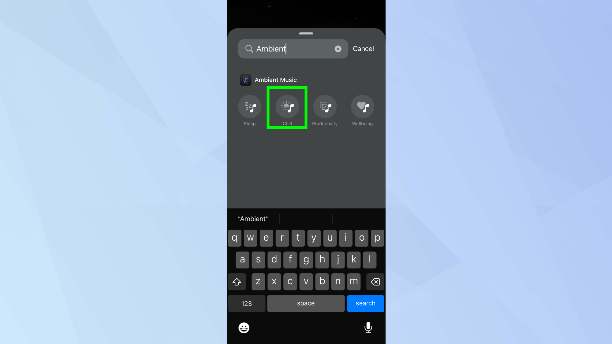 sons ambiants de l'iPhone