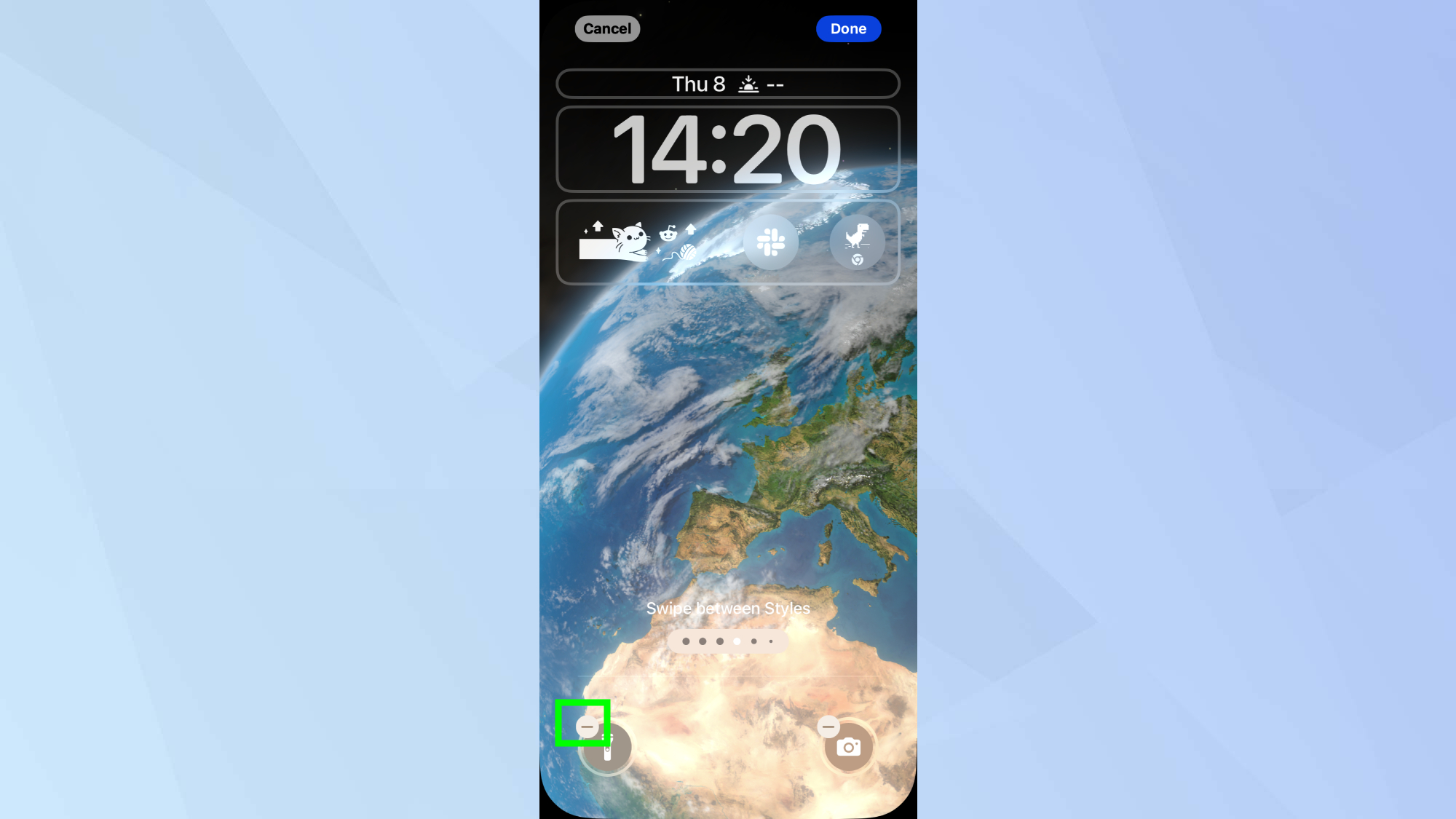 Contrôles d'écran de verrouillage de l'iPhone