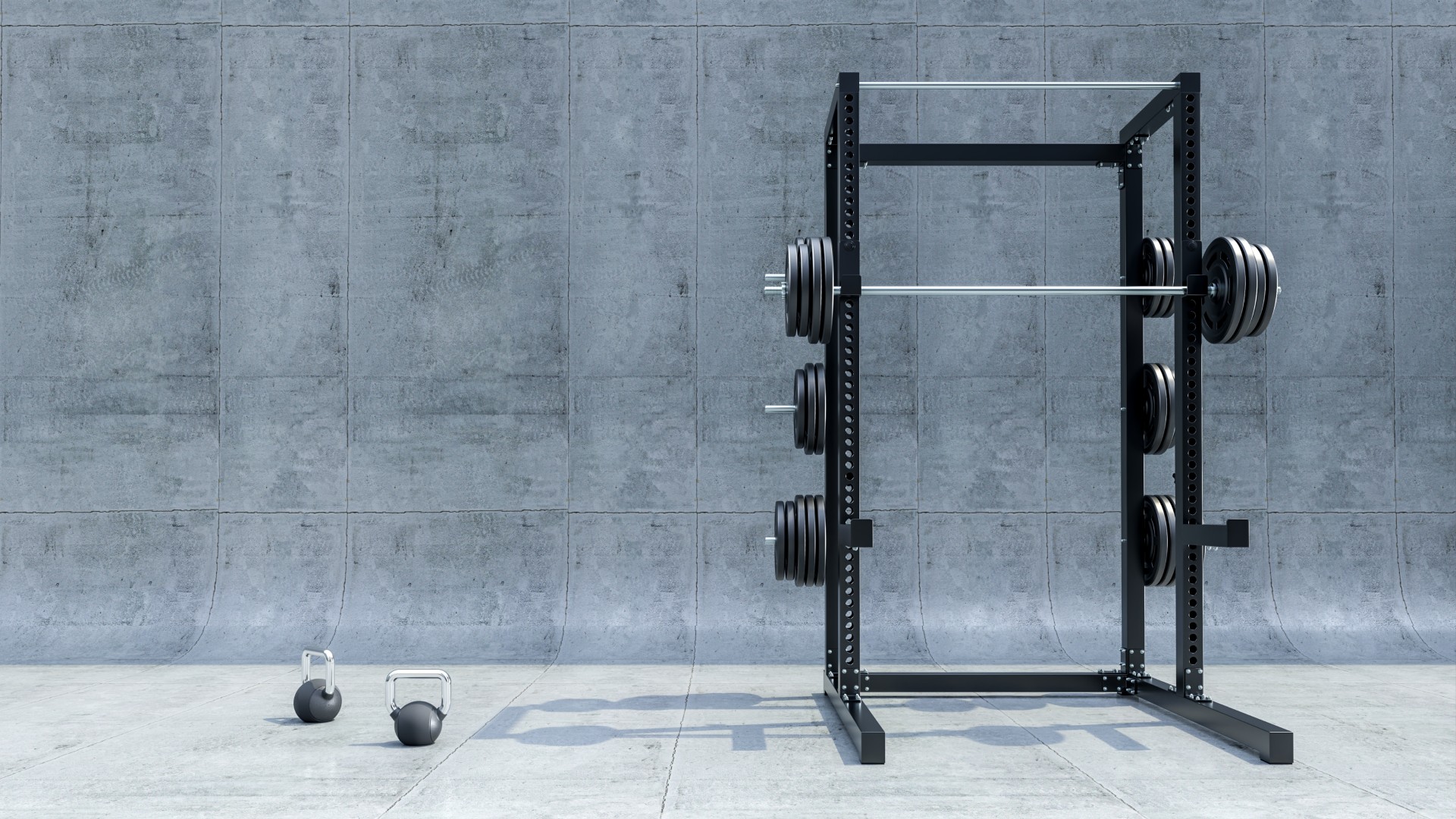 Rack squat sur fond gris