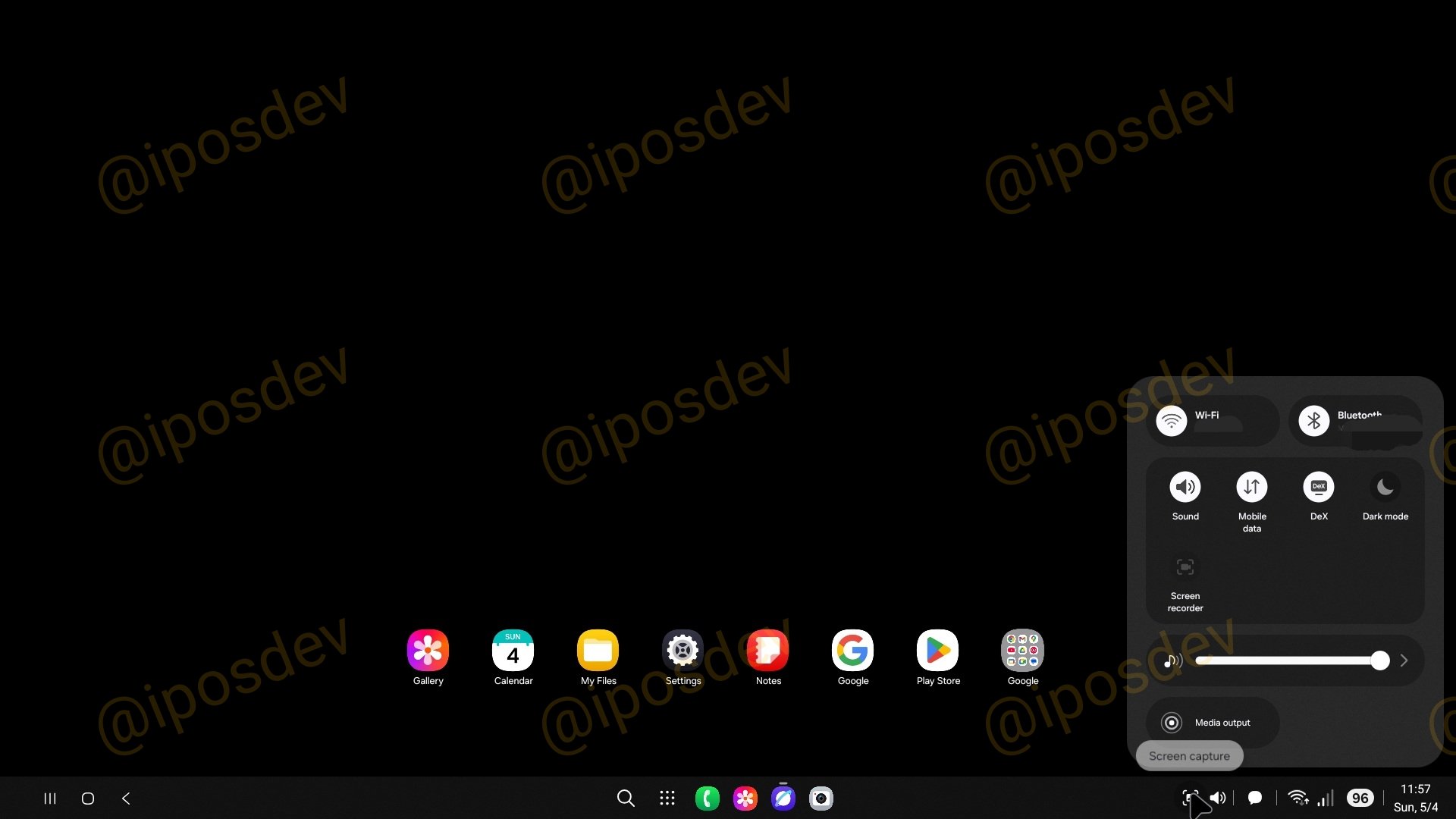 Images divulguées de Samsung Dex dans une version de test UI 8