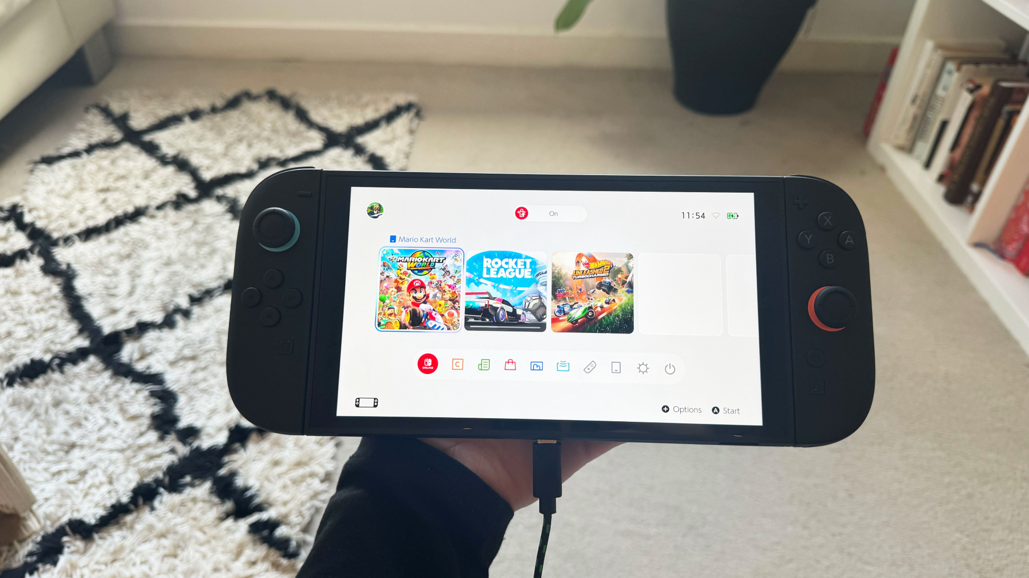 Commutateur 2 Charge via le câble USB