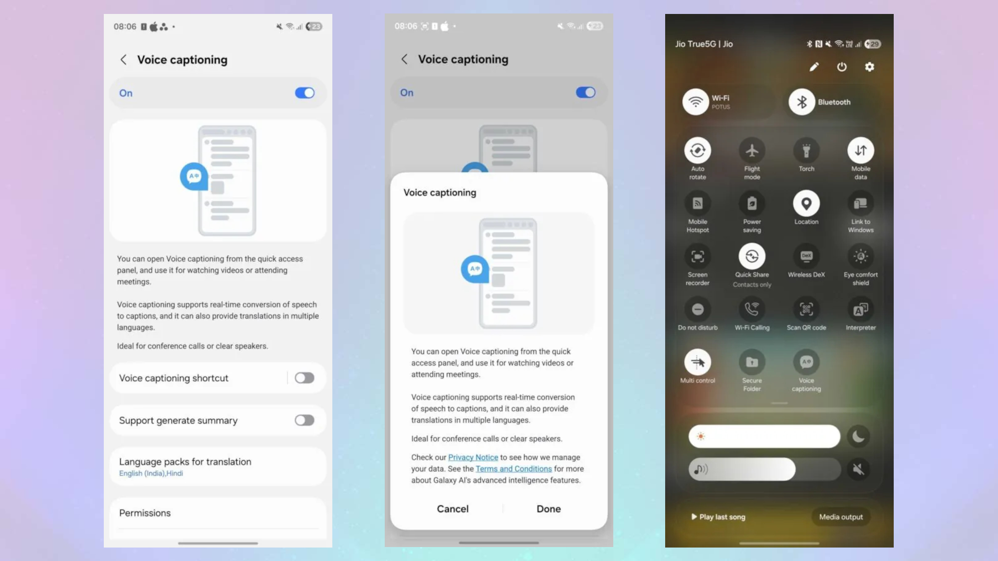 Configuration de l'apk de sous-titrage vocal