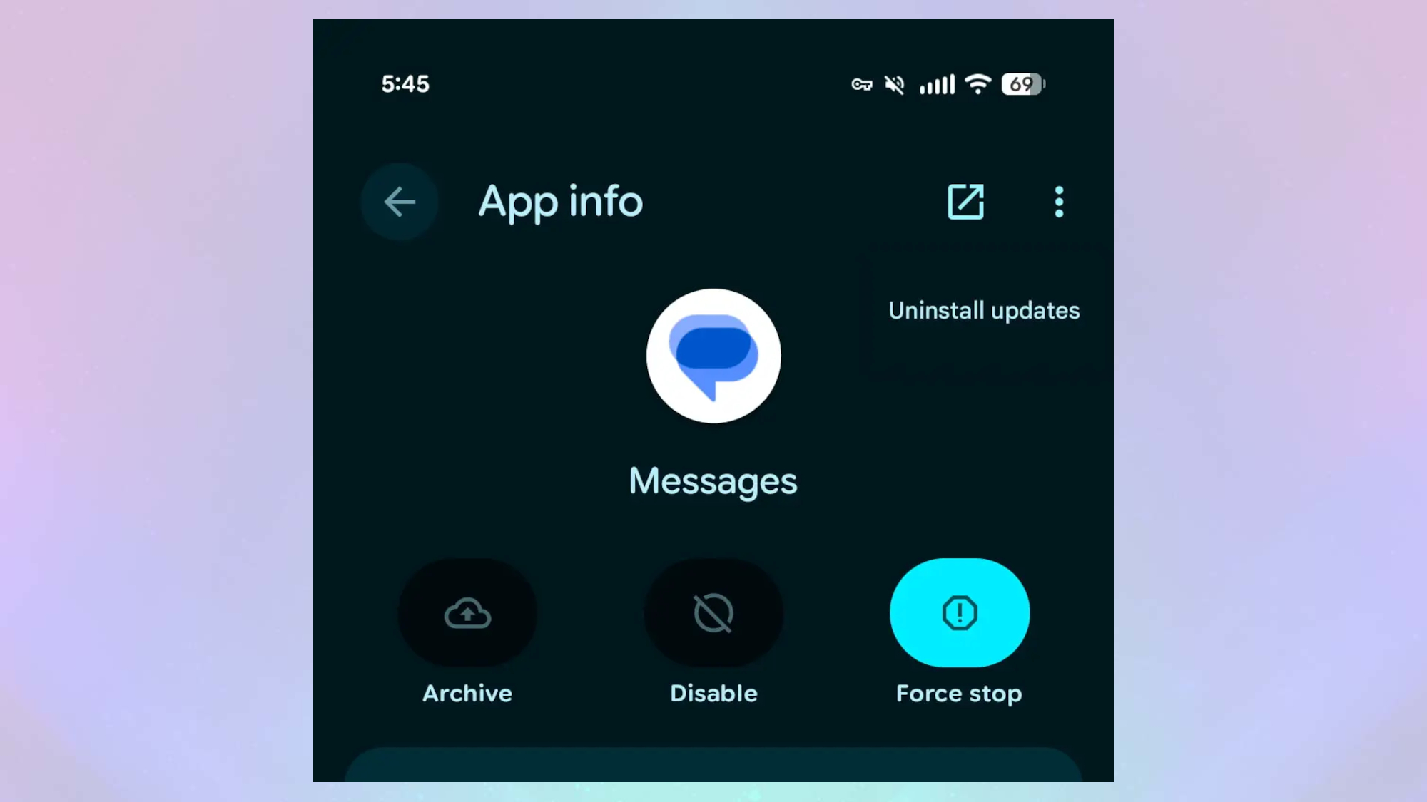 image montrant comment désinstaller la version bêta