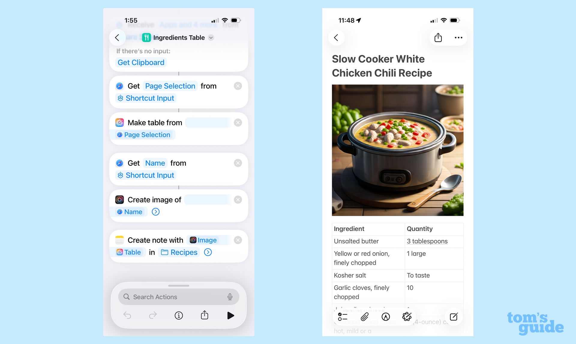 Insérez une image générée dans Image Playground sur une note avec un raccourci