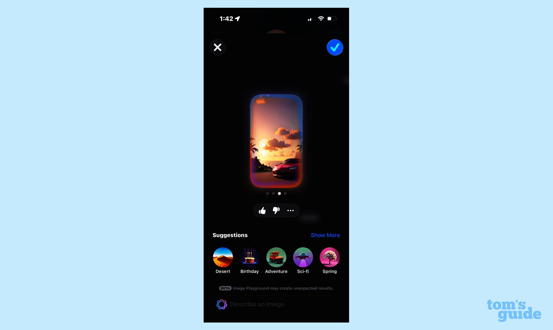 Options d'arrière-plan d'image pour les messages iOS 26