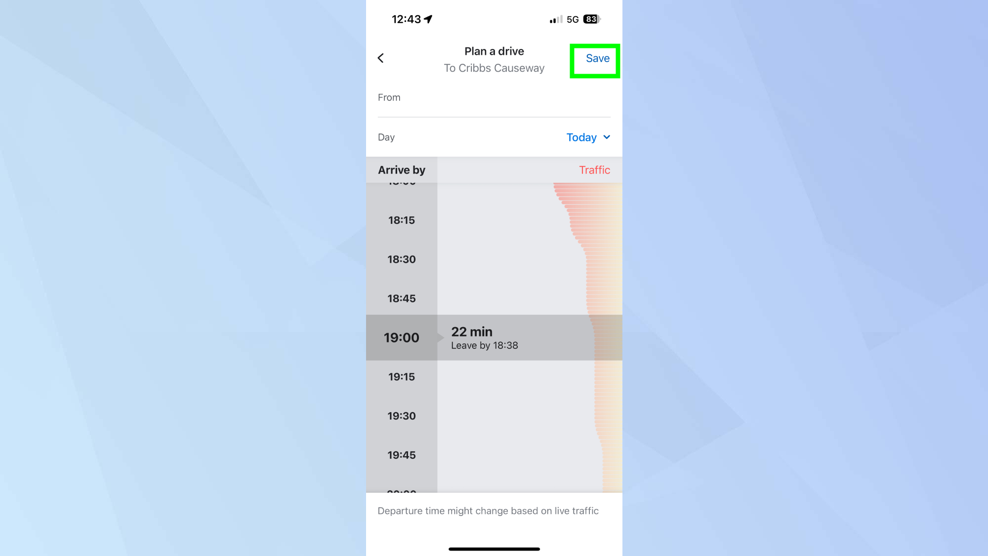 Waze planifie un itinéraire