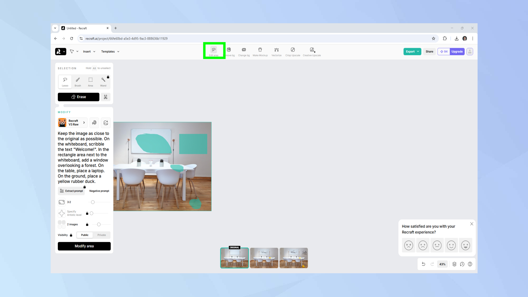 Zone de montage de recraft