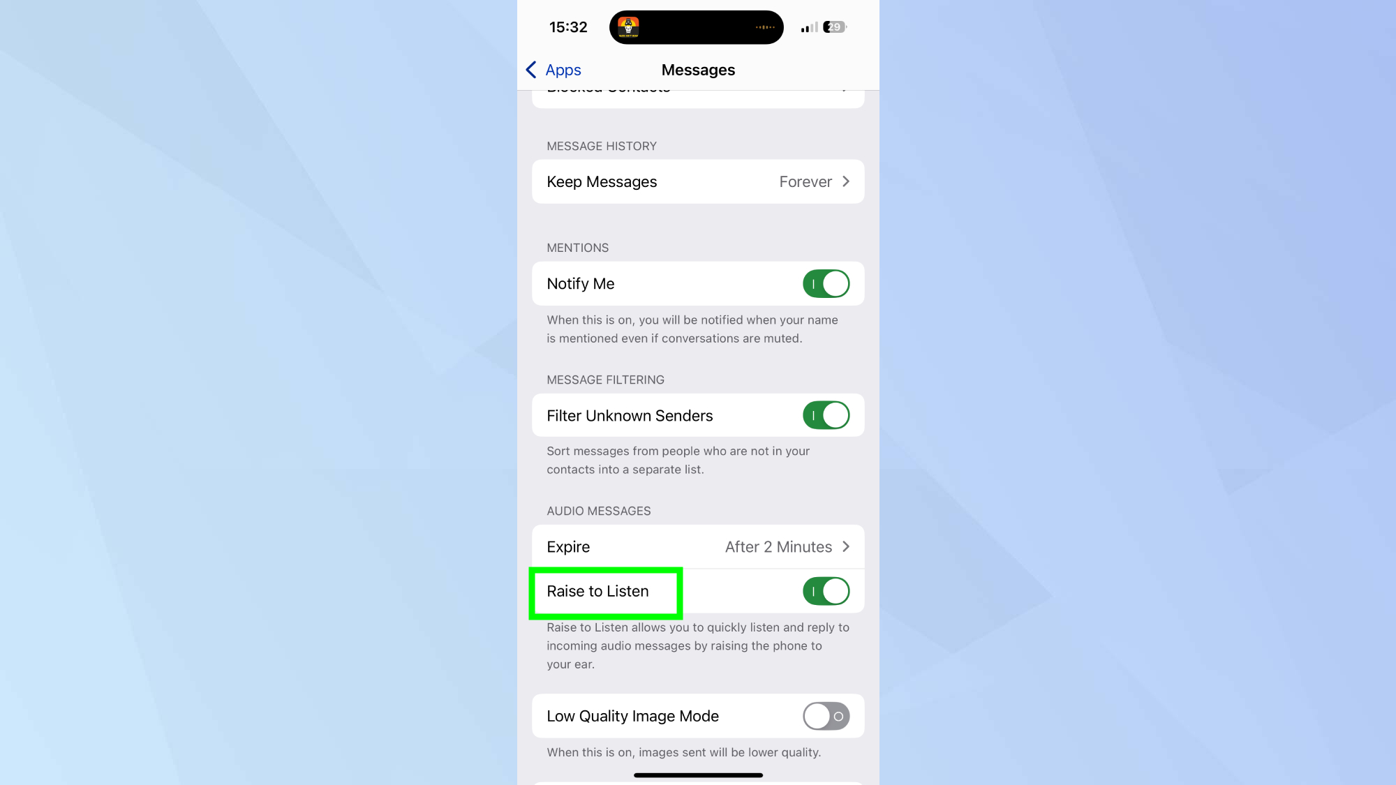 Raisie iPhone pour écouter