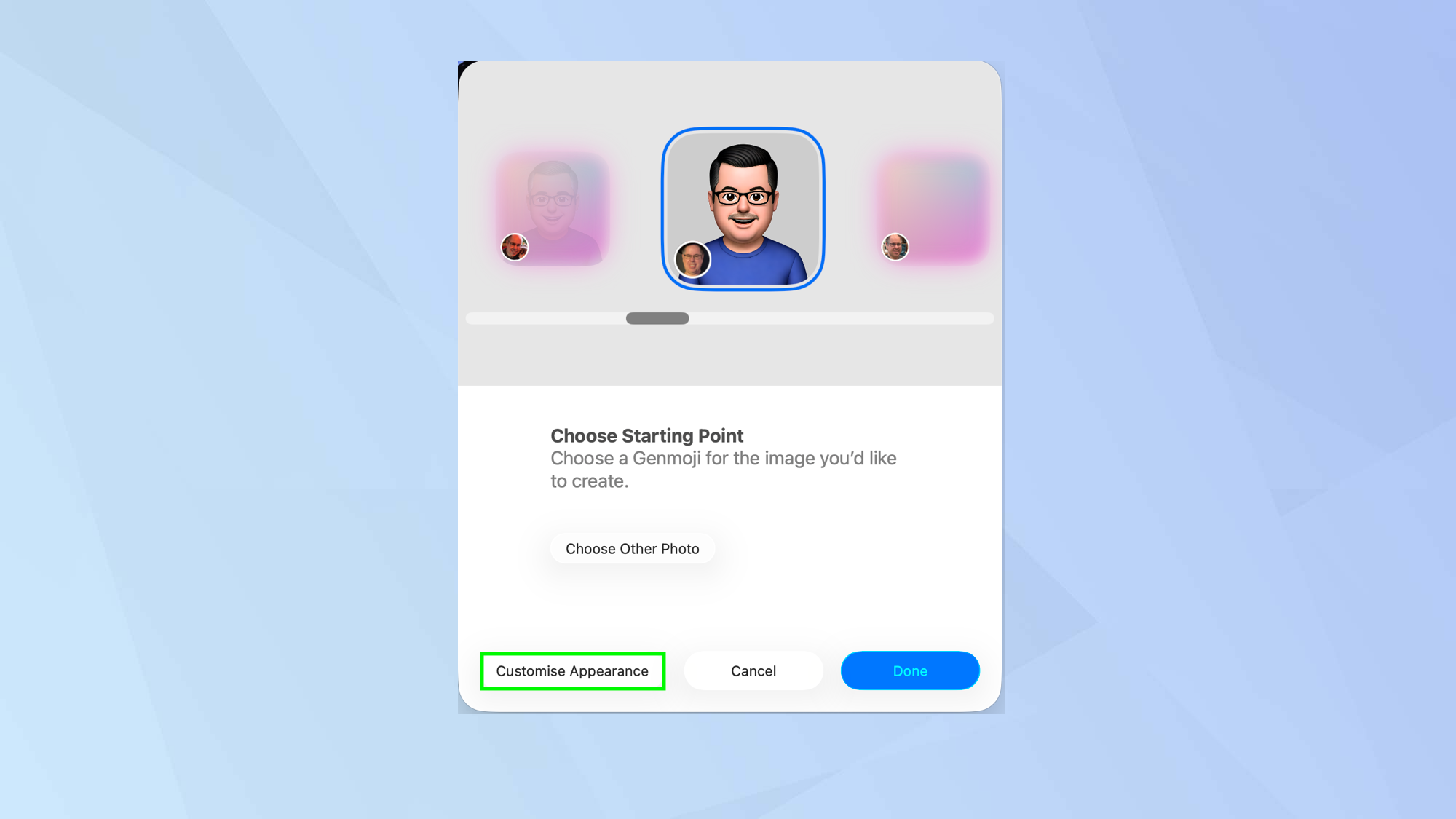 Comment en tirer plus en genmoji sur un mac