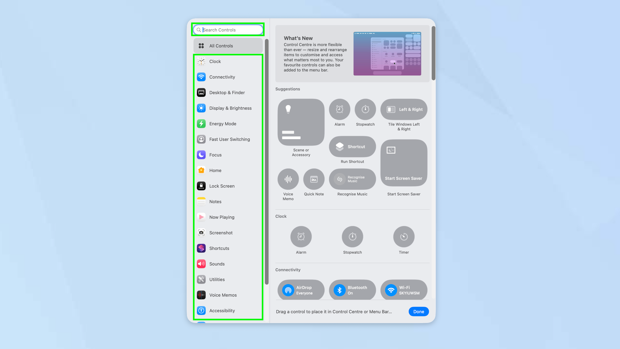Comment personnaliser le centre de contrôle dans MacOS Tahoe