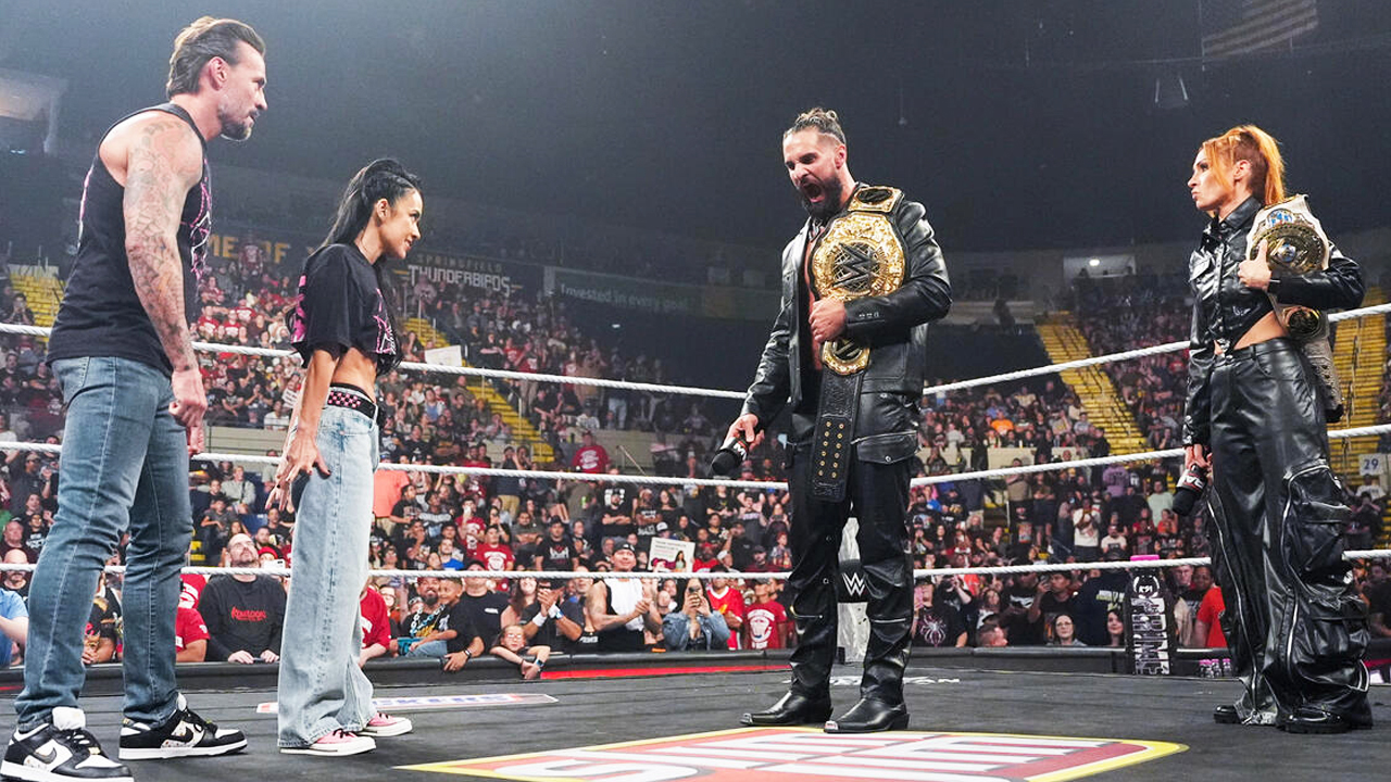 CM Punk et AJ Lee s'affrontent avec Seth Rollins et Becky Lynch sur l'épisode de la WWE RAW avant la WWE Wrestlepalooza 2025