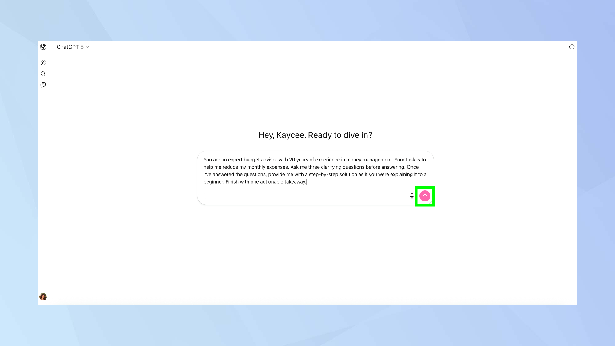 Invite en mode expert de chatppt