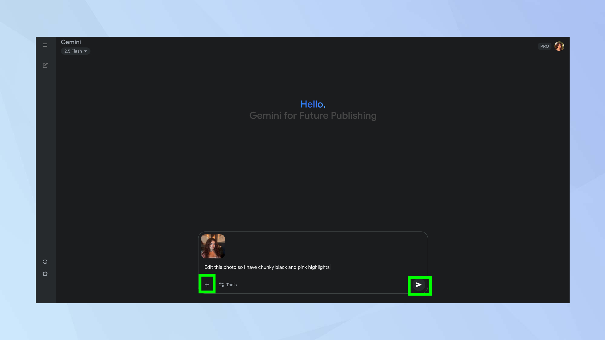 Interface Gemini et boîte invite