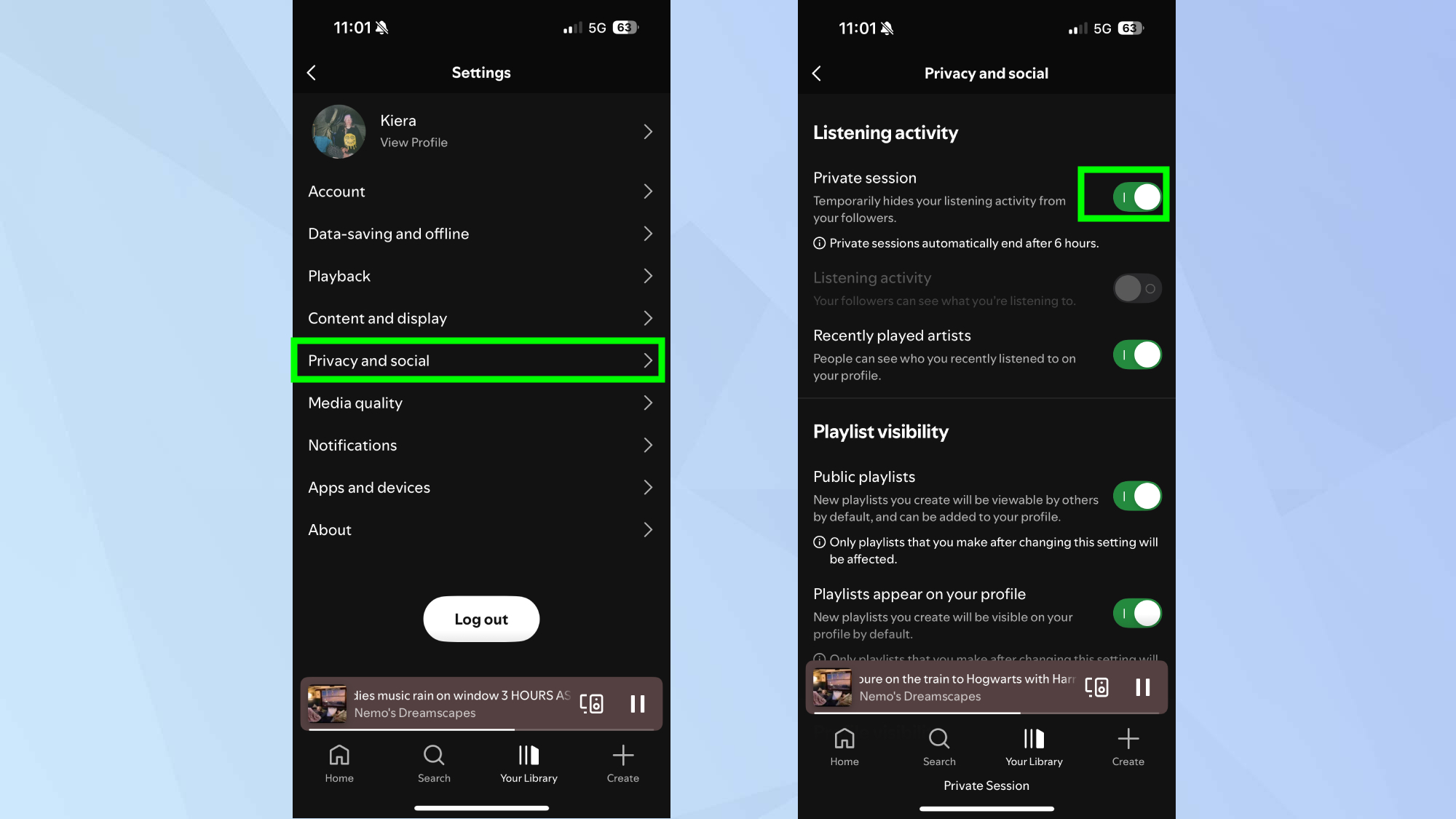 Séance privée Spotify