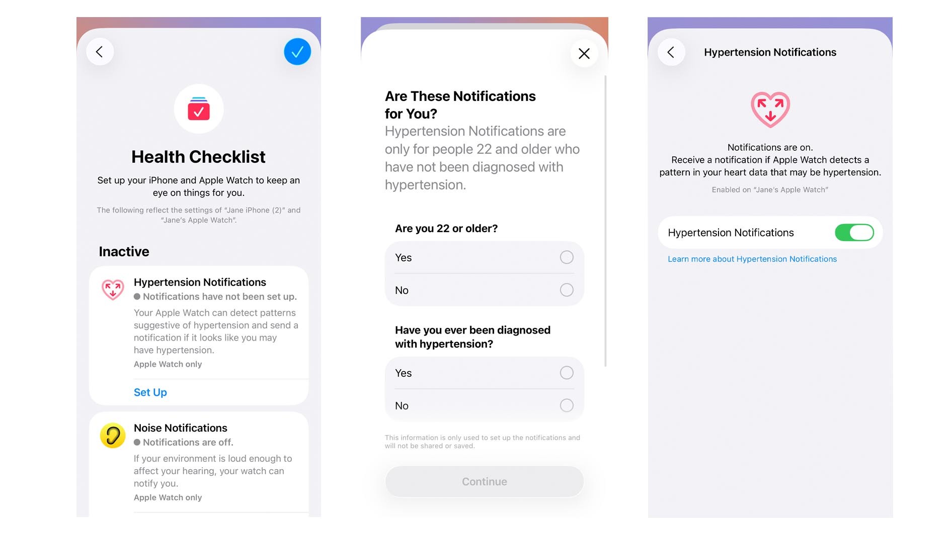 Alertes d’hypertension Apple Watch