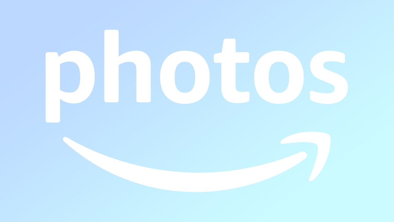 Logo Amazon Photos sur fond bleu sarcelle